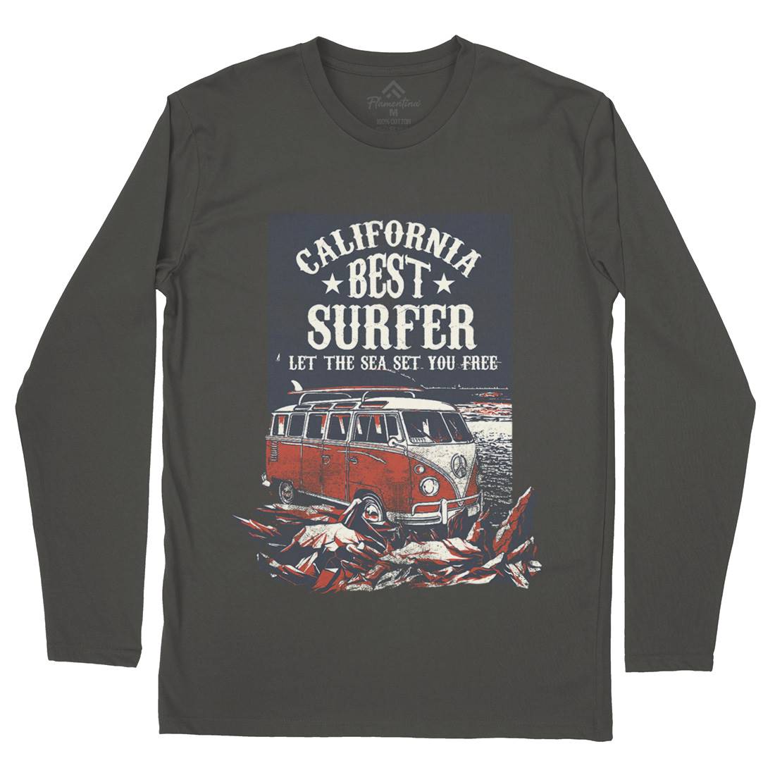 Let The Sea Set You Free Mens Long Sleeve T-Shirt Surf C956