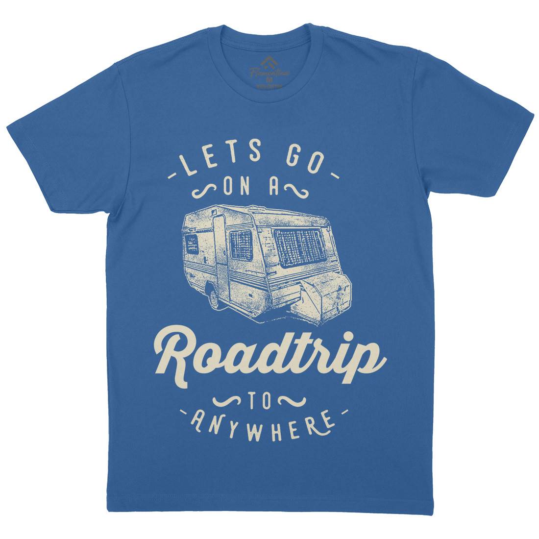 Let&#39;s Go On A Roadtrip Mens Organic Crew Neck T-Shirt Nature C957