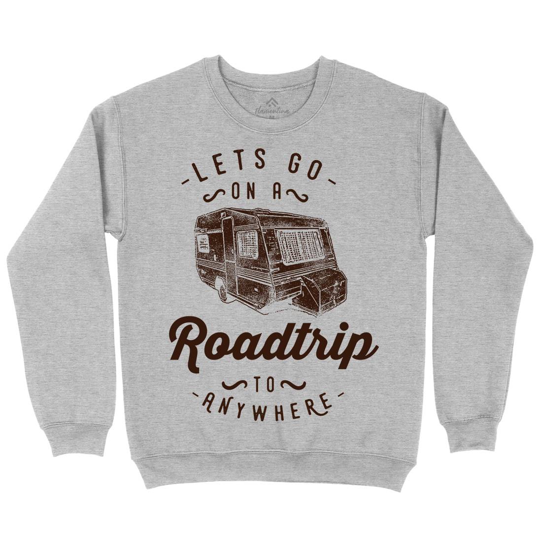 Let&#39;s Go On A Roadtrip Kids Crew Neck Sweatshirt Nature C957