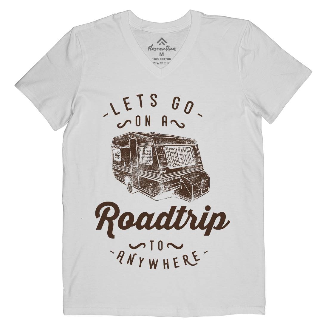 Let&#39;s Go On A Roadtrip Mens V-Neck T-Shirt Nature C957