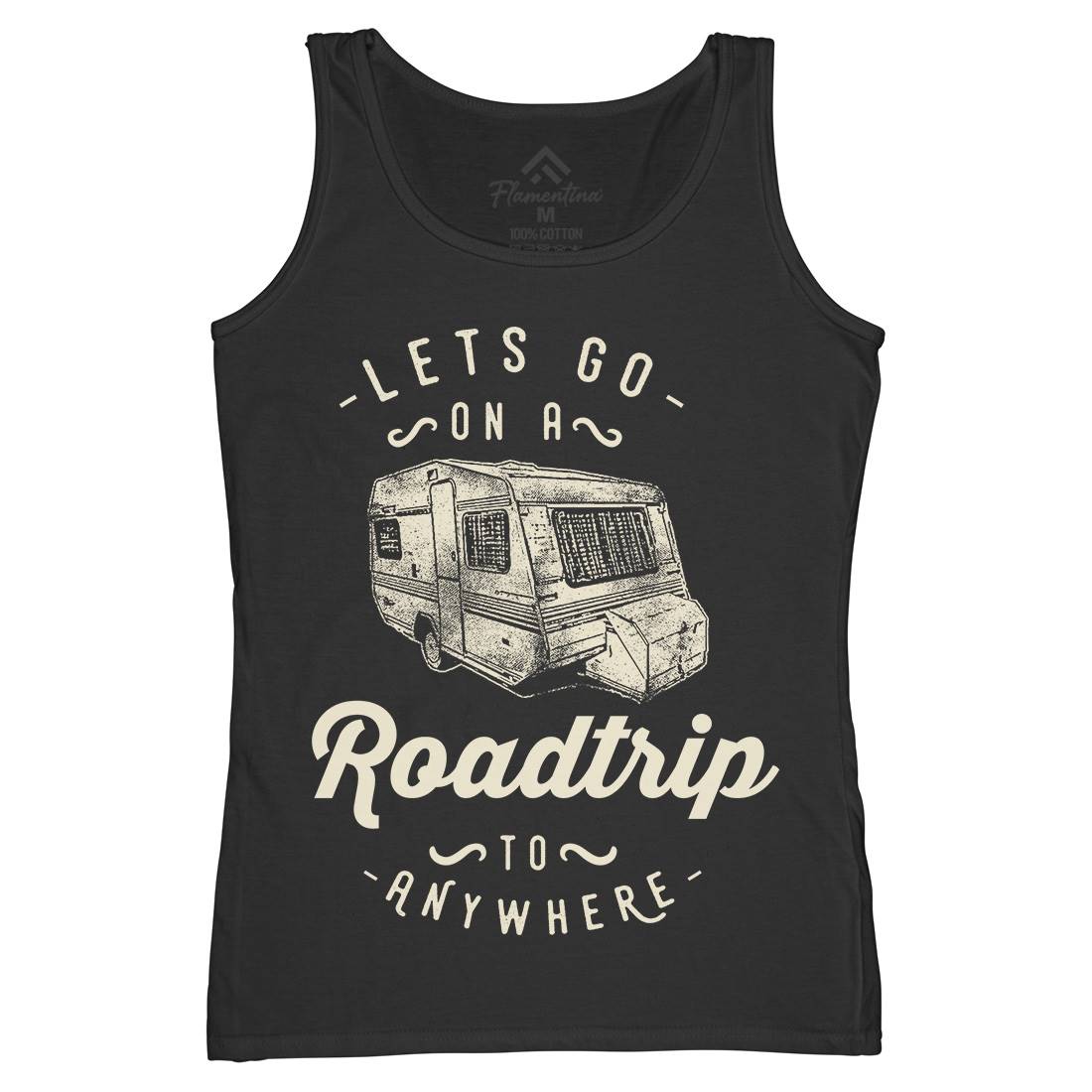 Let&#39;s Go On A Roadtrip Womens Organic Tank Top Vest Nature C957