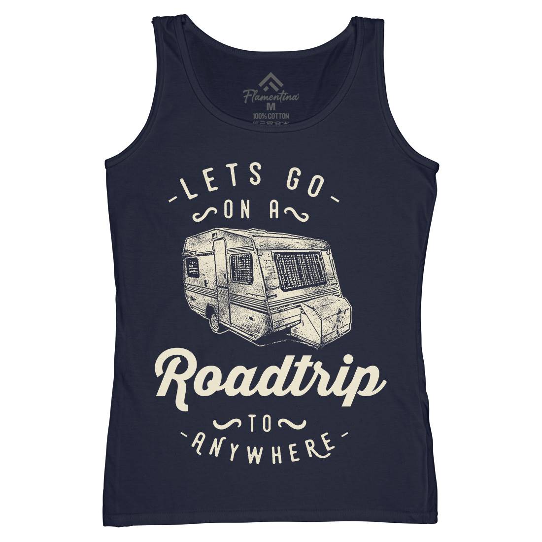 Let&#39;s Go On A Roadtrip Womens Organic Tank Top Vest Nature C957