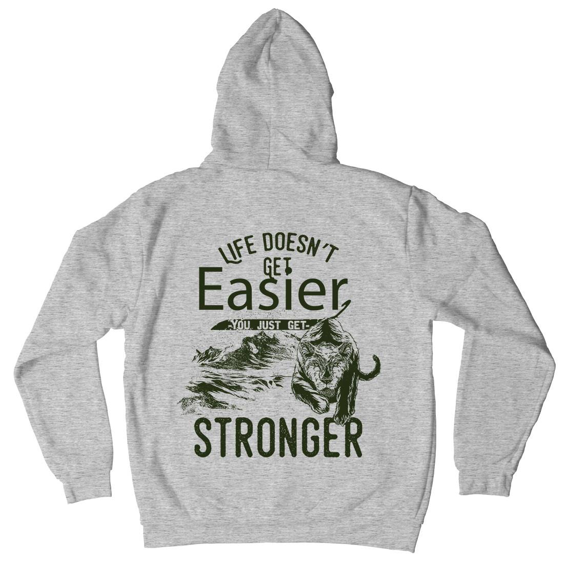Life Doesn&#39;t Get Easier Kids Crew Neck Hoodie Quotes C958