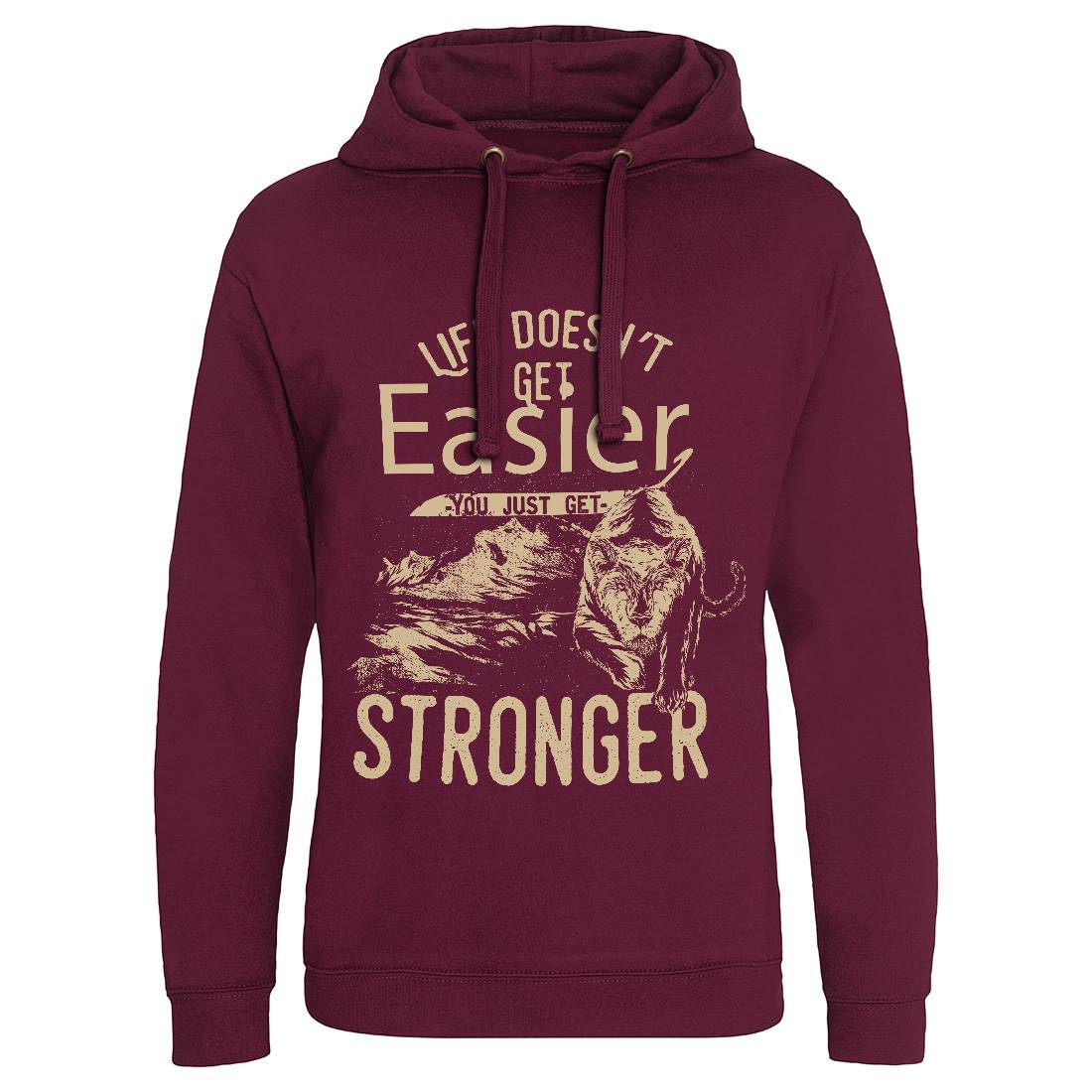 Life Doesn&#39;t Get Easier Mens Hoodie Without Pocket Quotes C958
