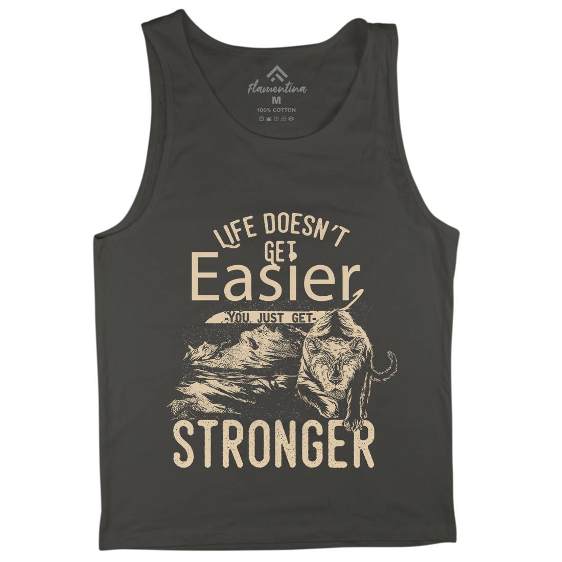 Life Doesn&#39;t Get Easier Mens Tank Top Vest Quotes C958