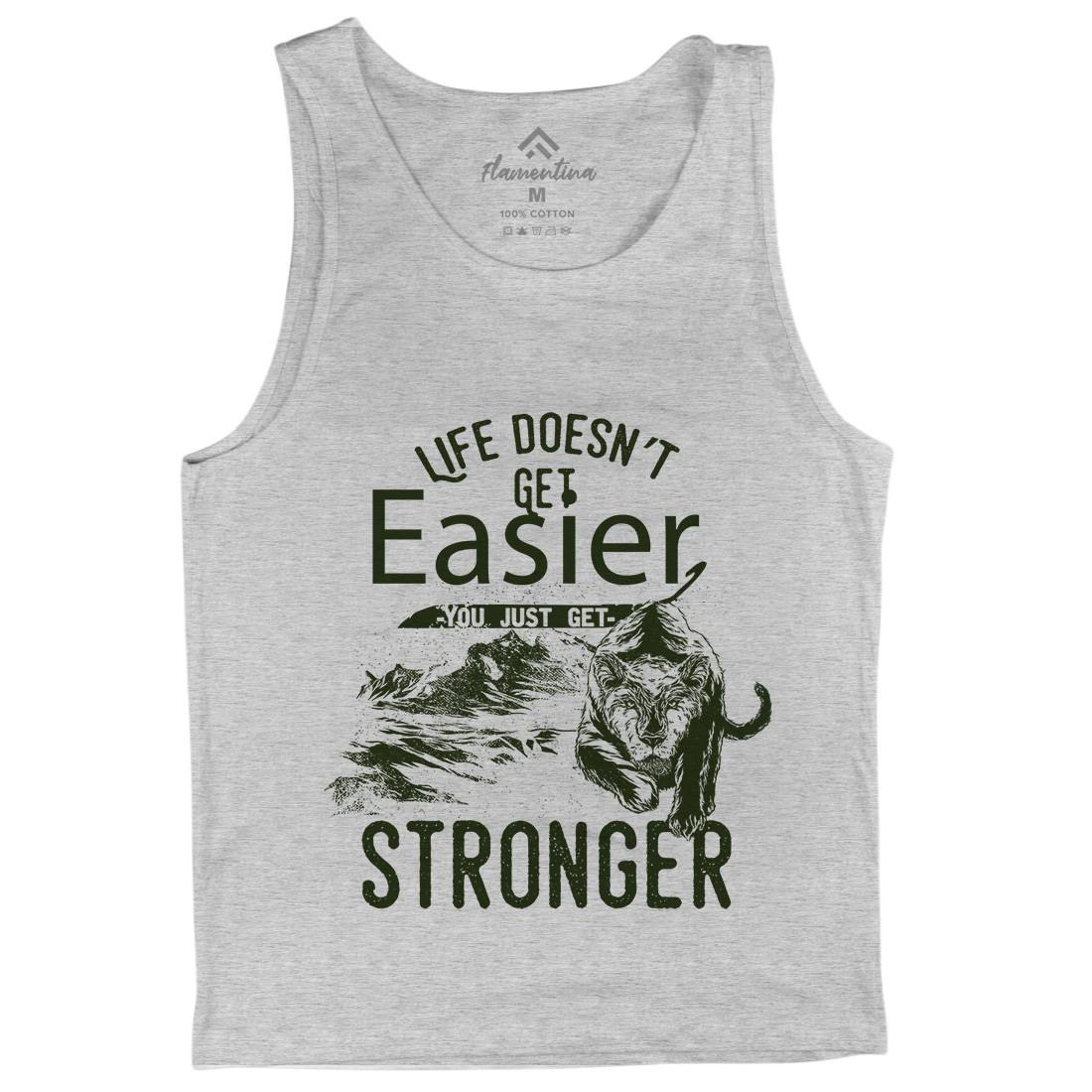 Life Doesn&#39;t Get Easier Mens Tank Top Vest Quotes C958
