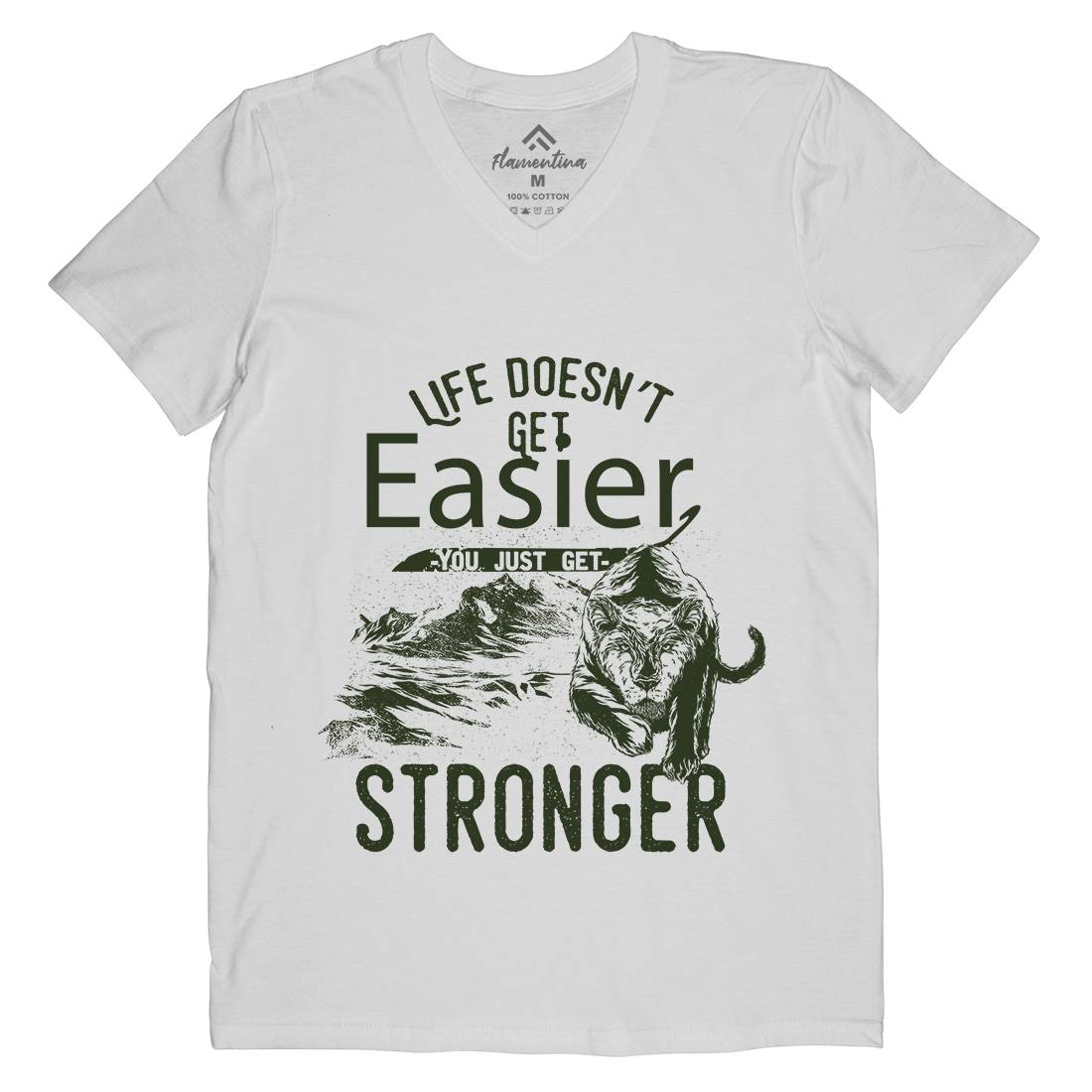 Life Doesn&#39;t Get Easier Mens V-Neck T-Shirt Quotes C958