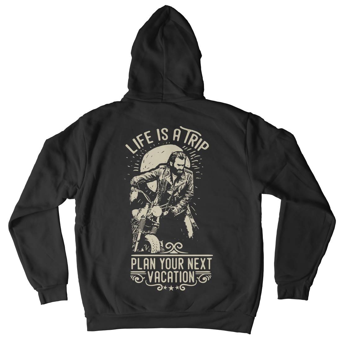 Life Is A Trip Mens Hoodie With Pocket Motorcycles C959