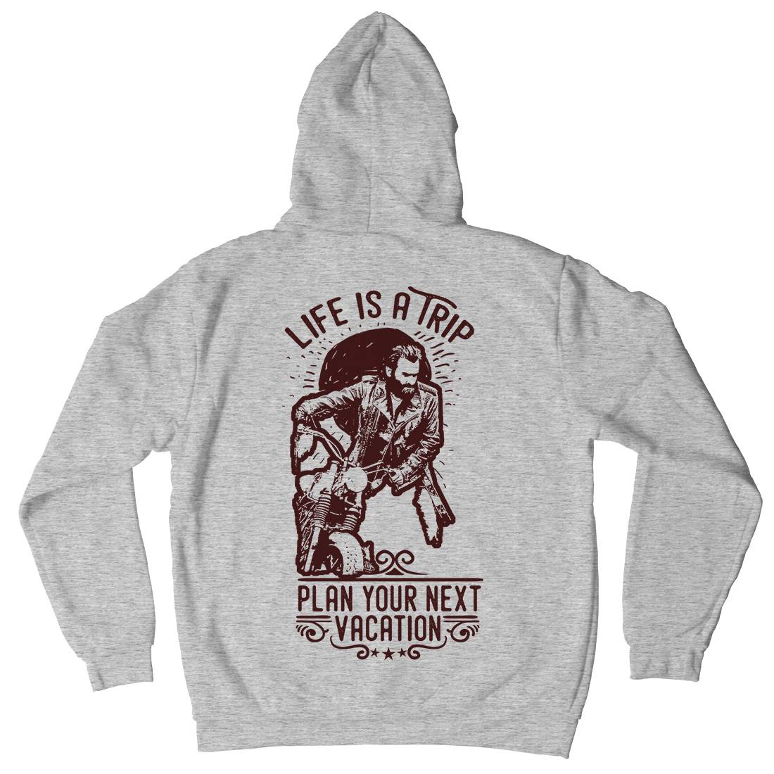 Life Is A Trip Mens Hoodie With Pocket Motorcycles C959
