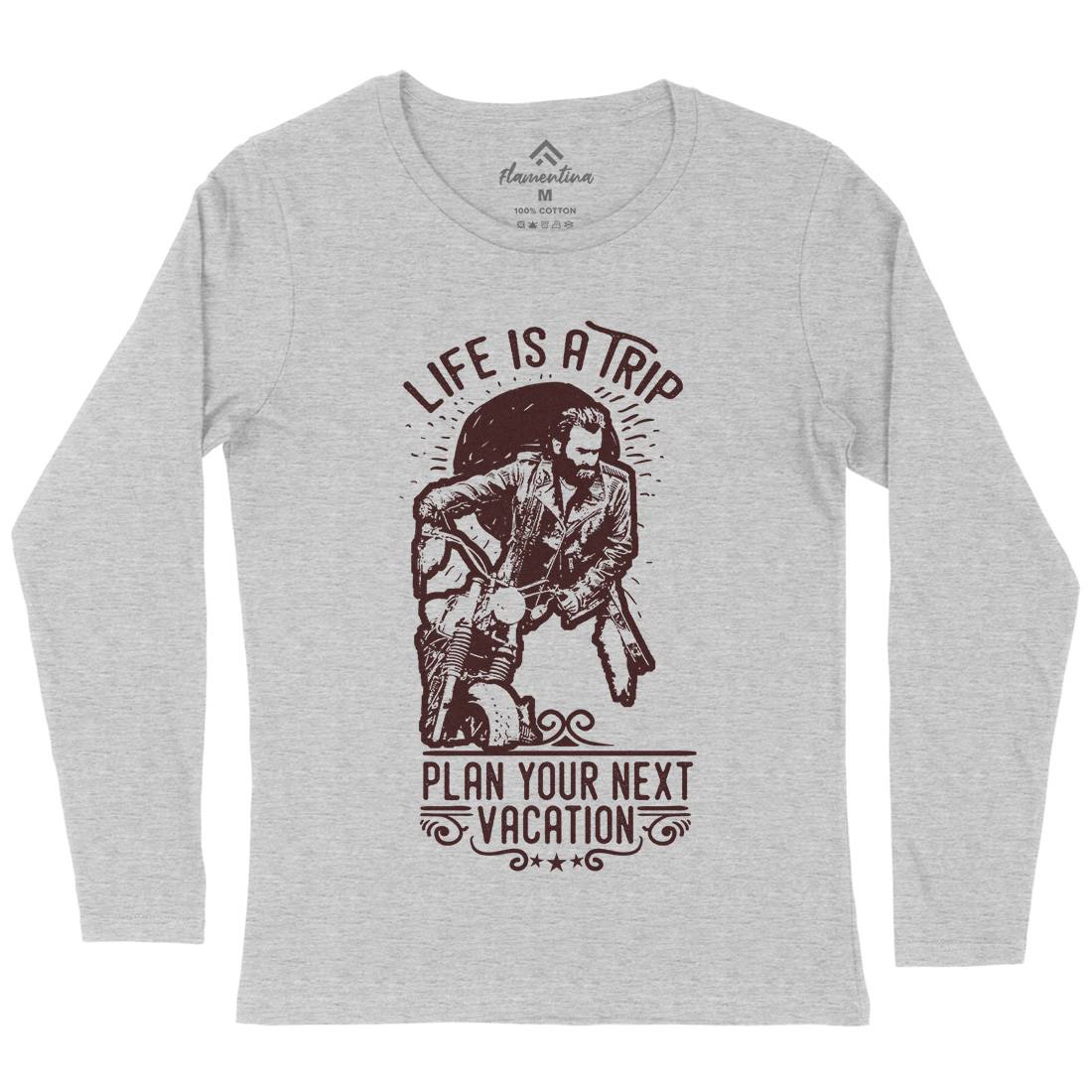 Life Is A Trip Womens Long Sleeve T-Shirt Motorcycles C959
