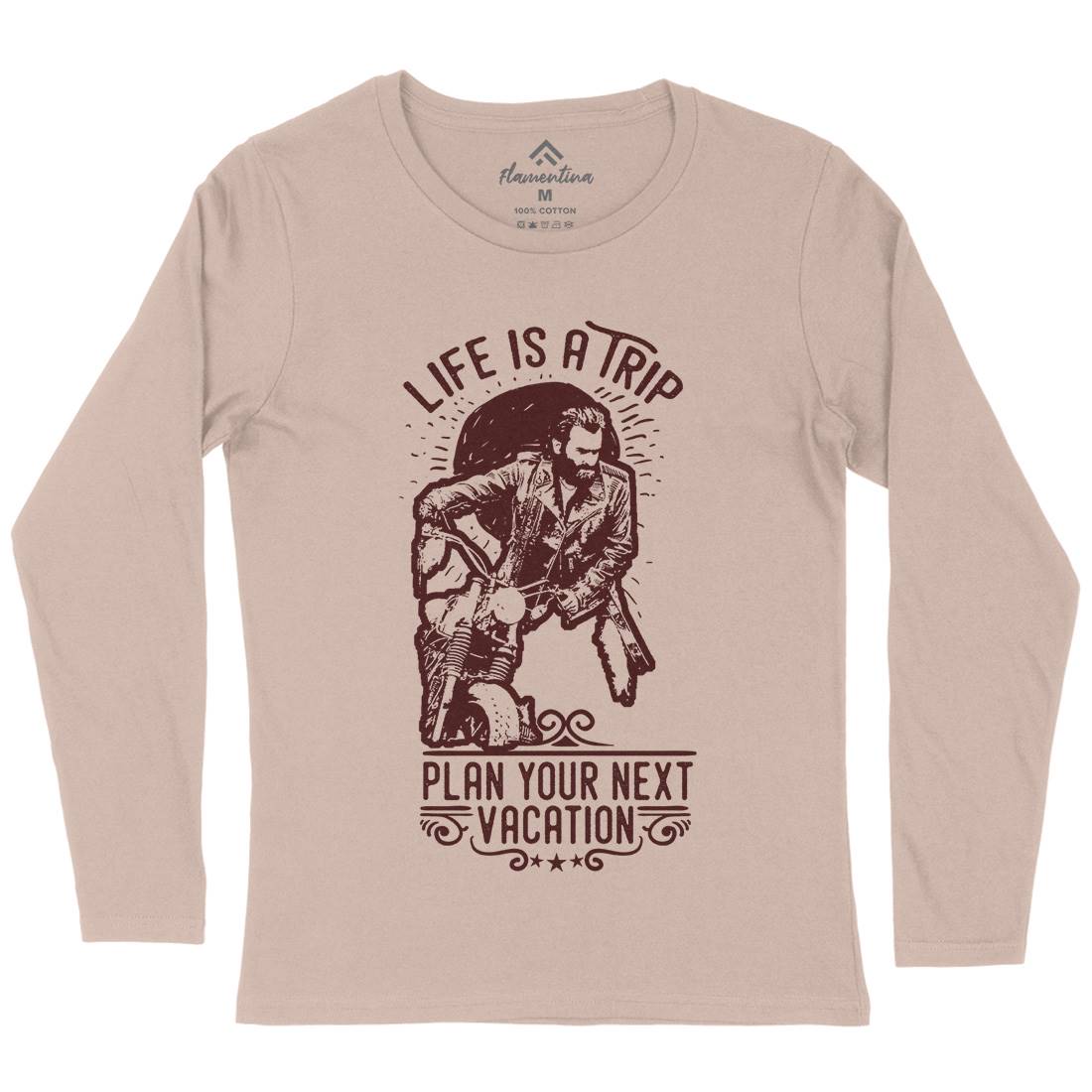 Life Is A Trip Womens Long Sleeve T-Shirt Motorcycles C959
