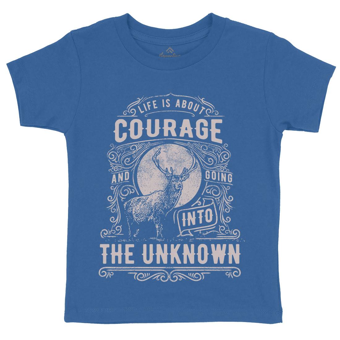 Life Is About Courage Kids Crew Neck T-Shirt Quotes C960