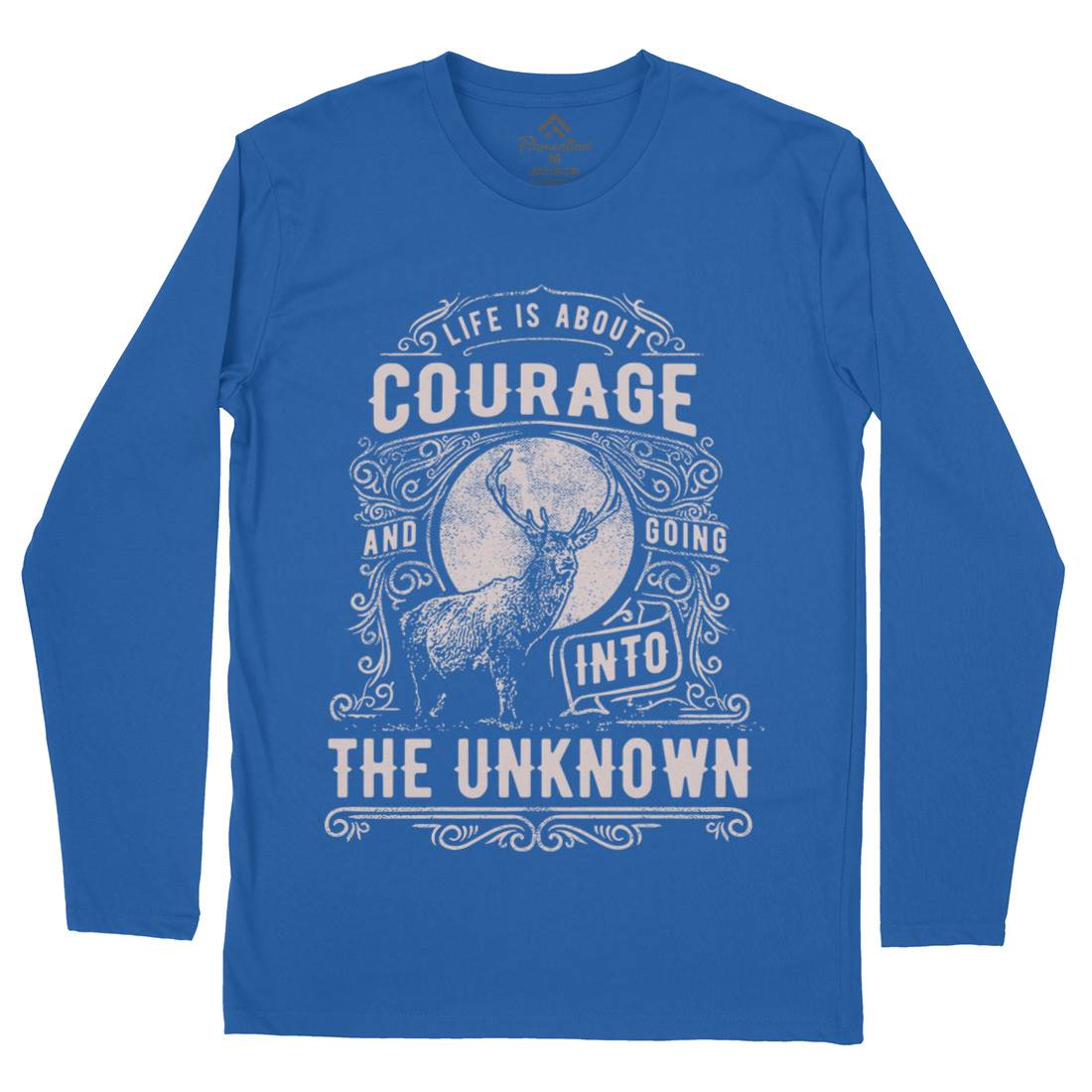 Life Is About Courage Mens Long Sleeve T-Shirt Quotes C960
