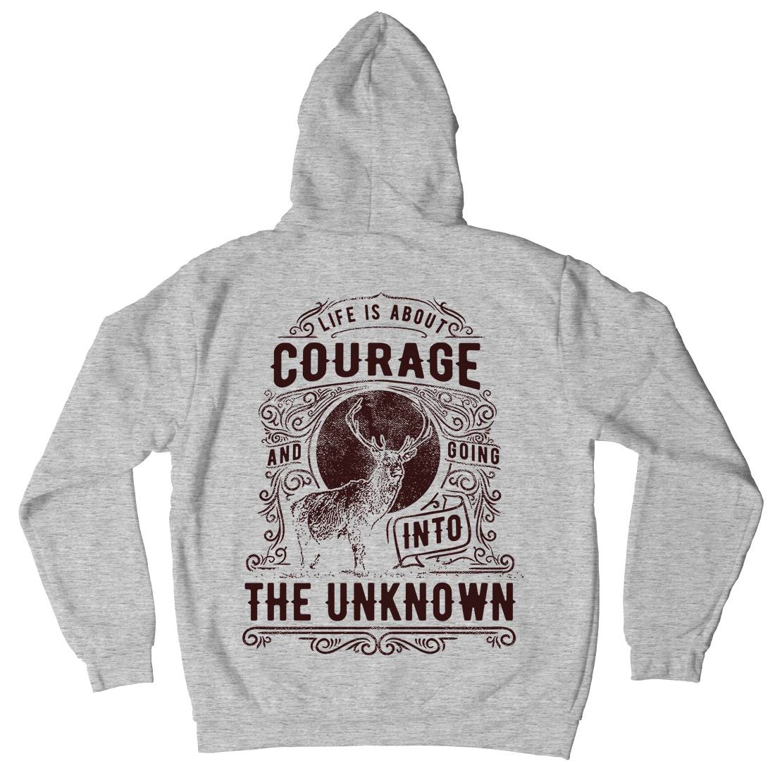 Life Is About Courage Mens Hoodie With Pocket Quotes C960