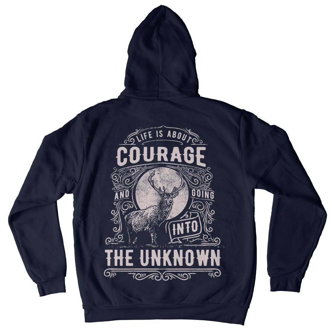 Life Is About Courage Kids Crew Neck Hoodie Quotes C960
