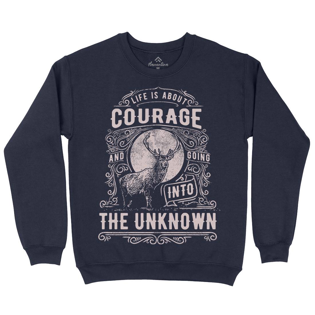 Life Is About Courage Kids Crew Neck Sweatshirt Quotes C960