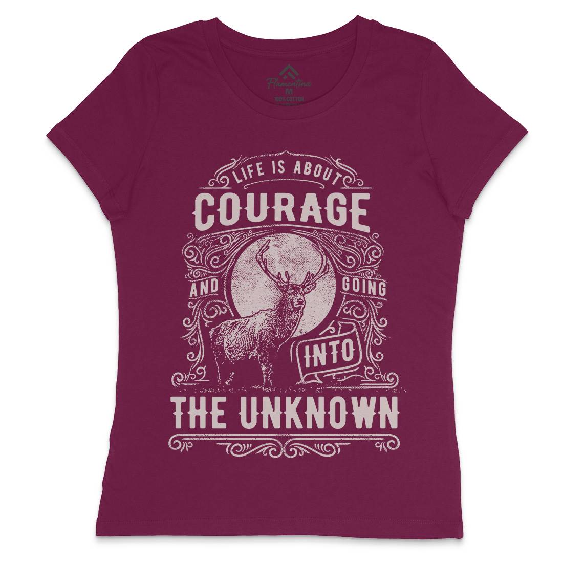 Life Is About Courage Womens Crew Neck T-Shirt Quotes C960