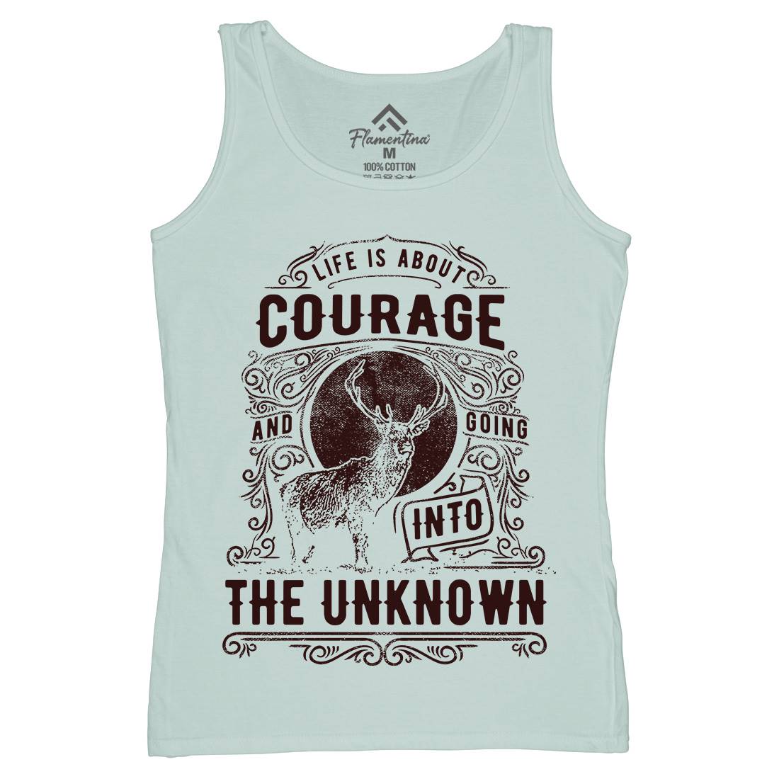 Life Is About Courage Womens Organic Tank Top Vest Quotes C960