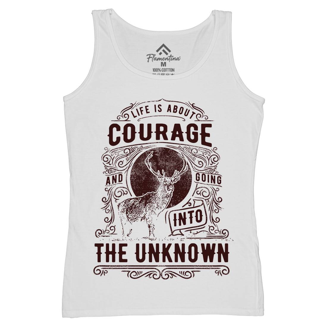 Life Is About Courage Womens Organic Tank Top Vest Quotes C960