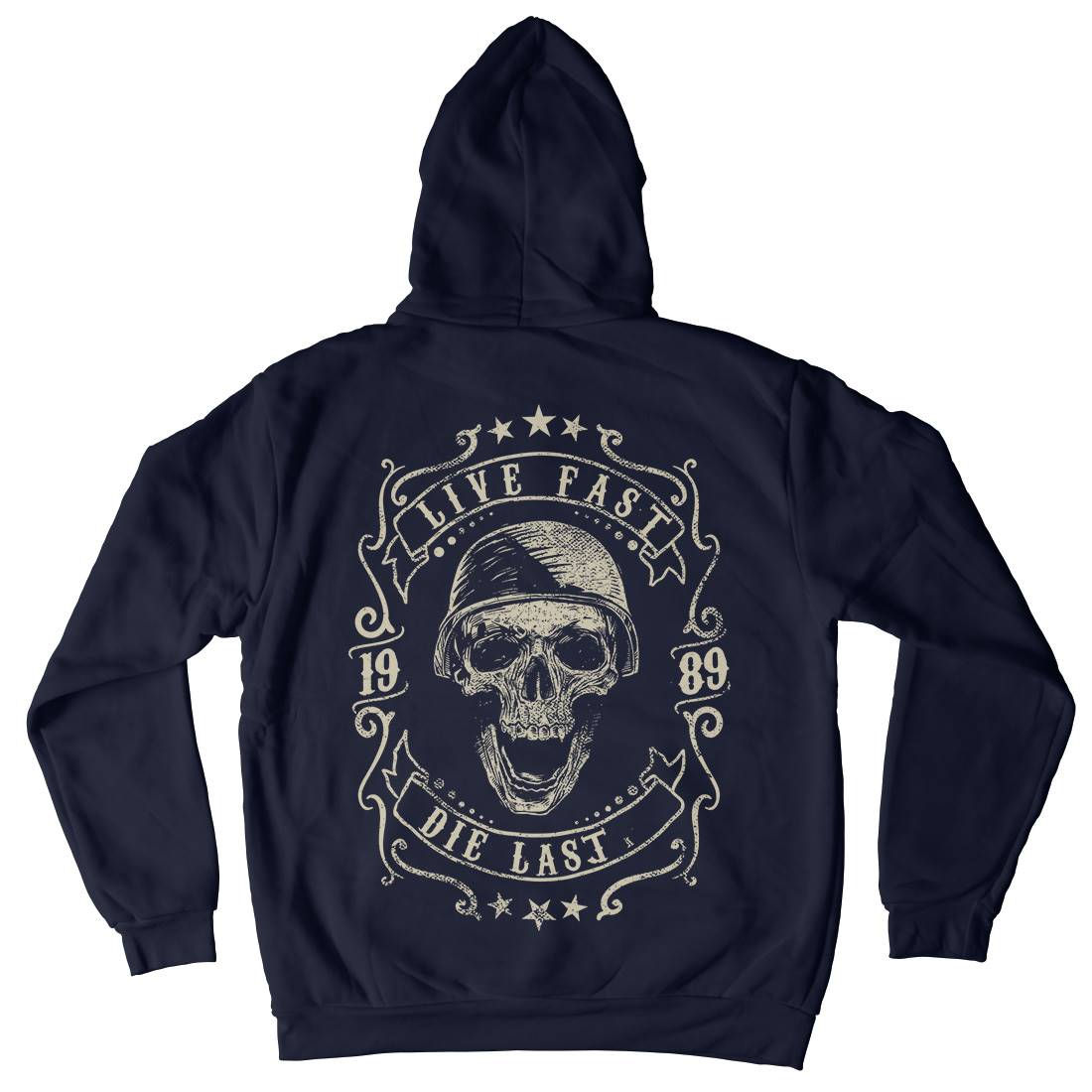 Live Fast Mens Hoodie With Pocket Motorcycles C961