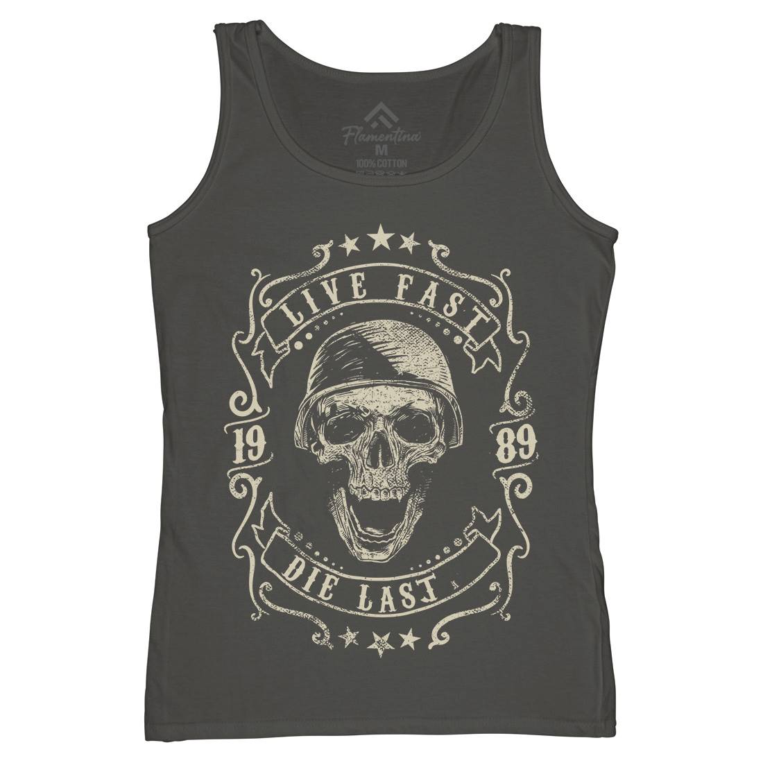 Live Fast Womens Organic Tank Top Vest Motorcycles C961