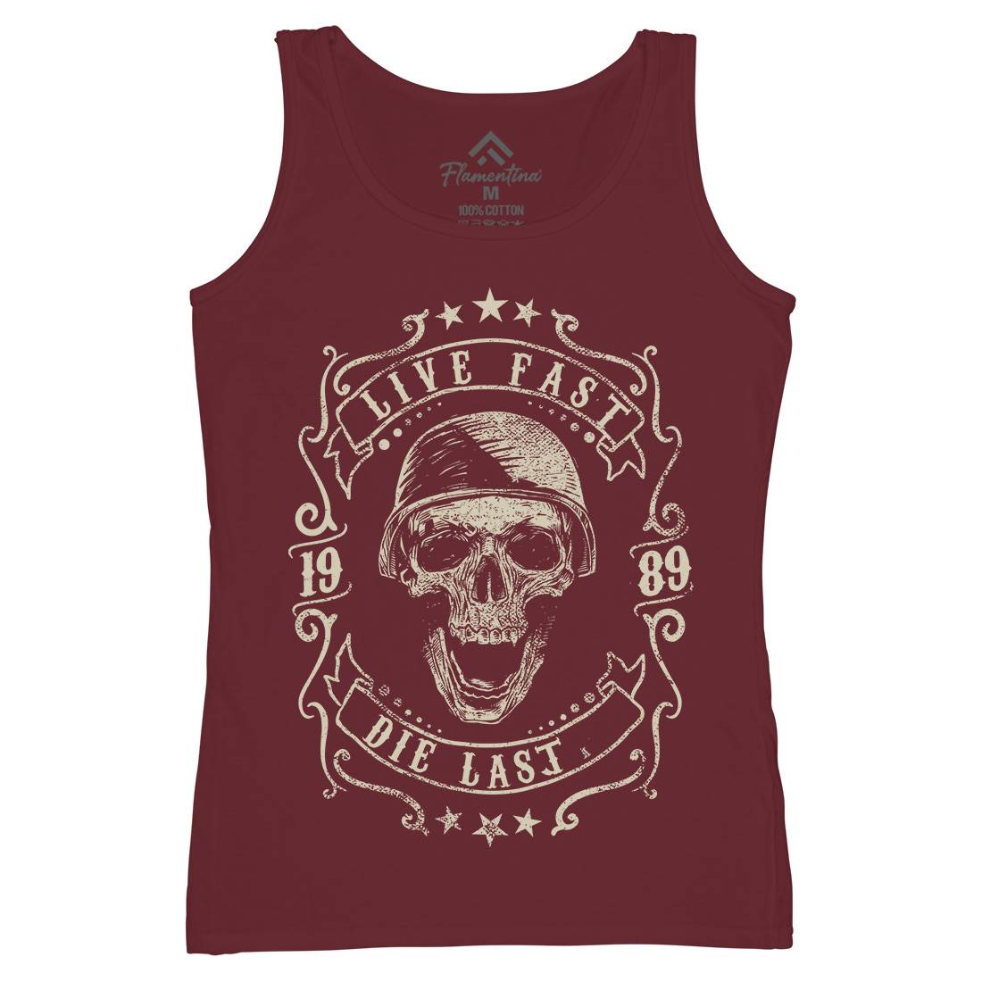 Live Fast Womens Organic Tank Top Vest Motorcycles C961