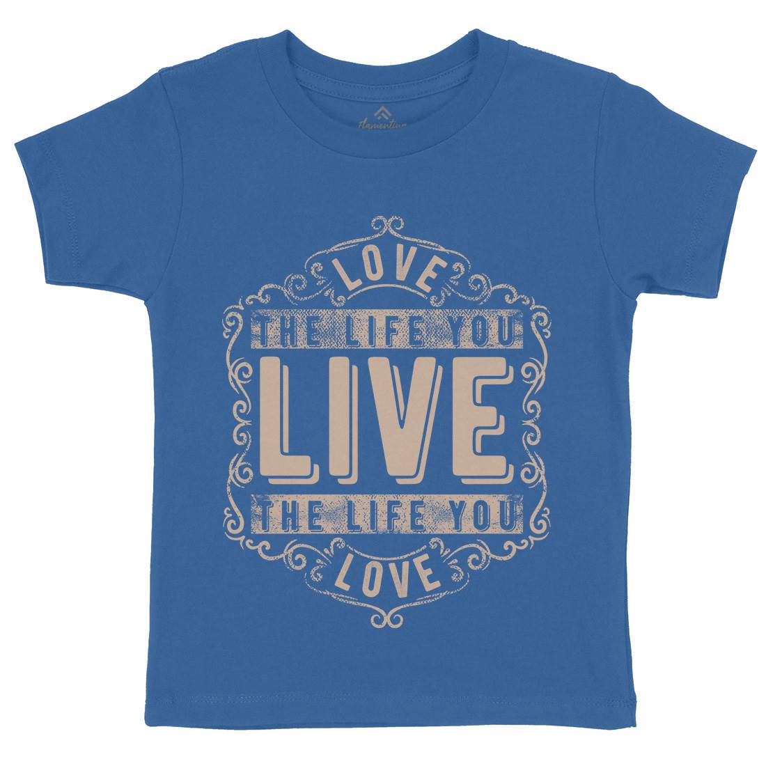 Love The Life You Live Kids Crew Neck T-Shirt Quotes C963