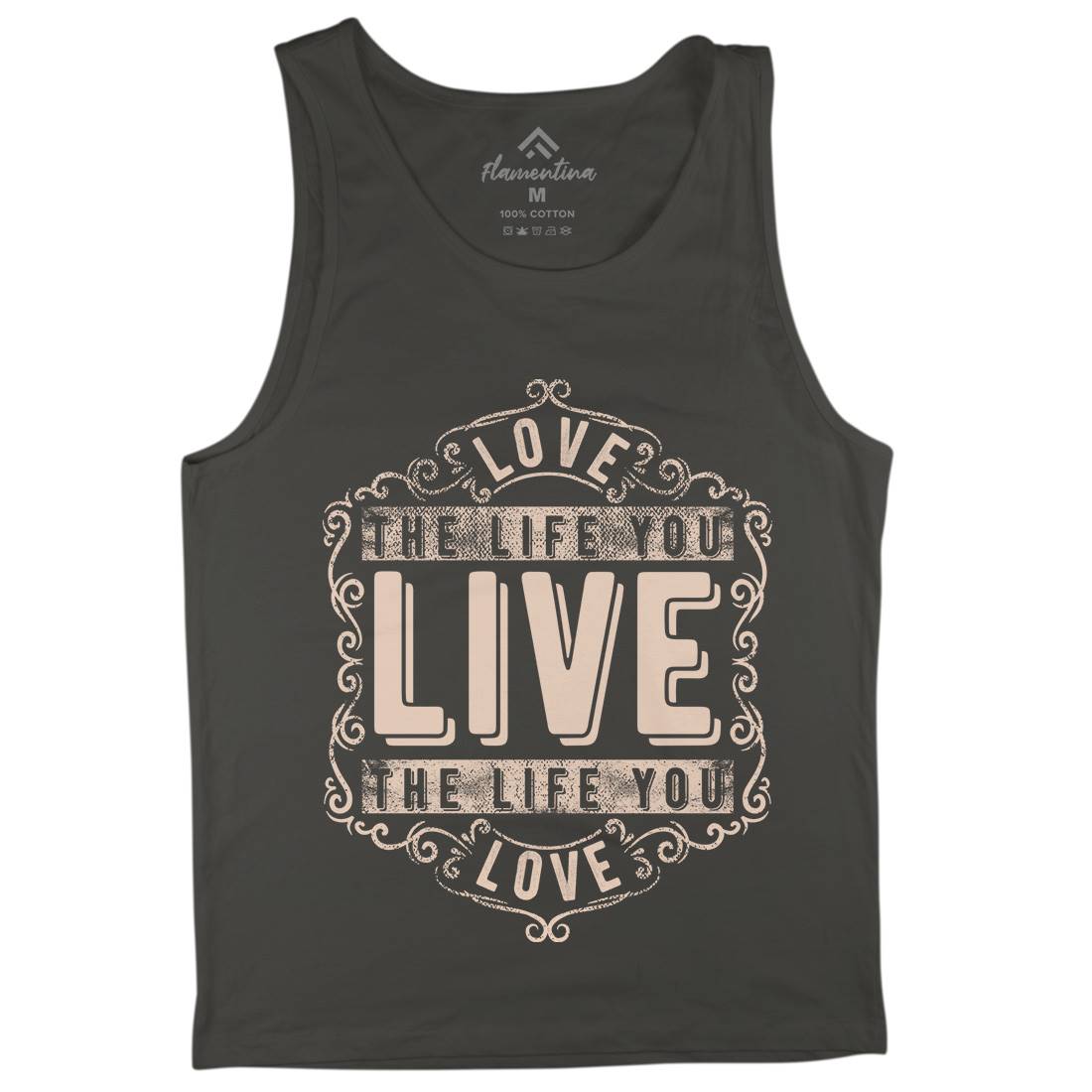 Love The Life You Live Mens Tank Top Vest Quotes C963