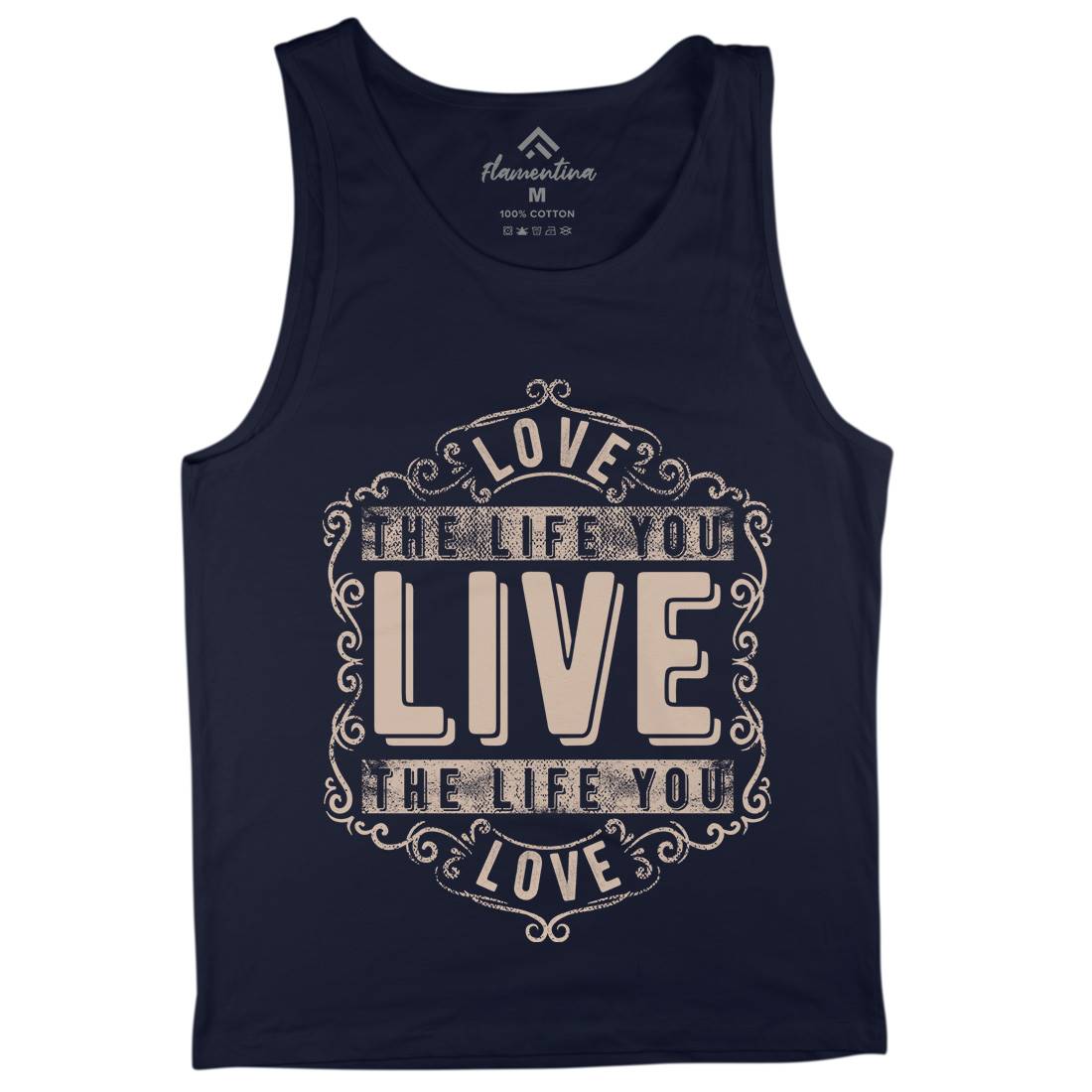 Love The Life You Live Mens Tank Top Vest Quotes C963