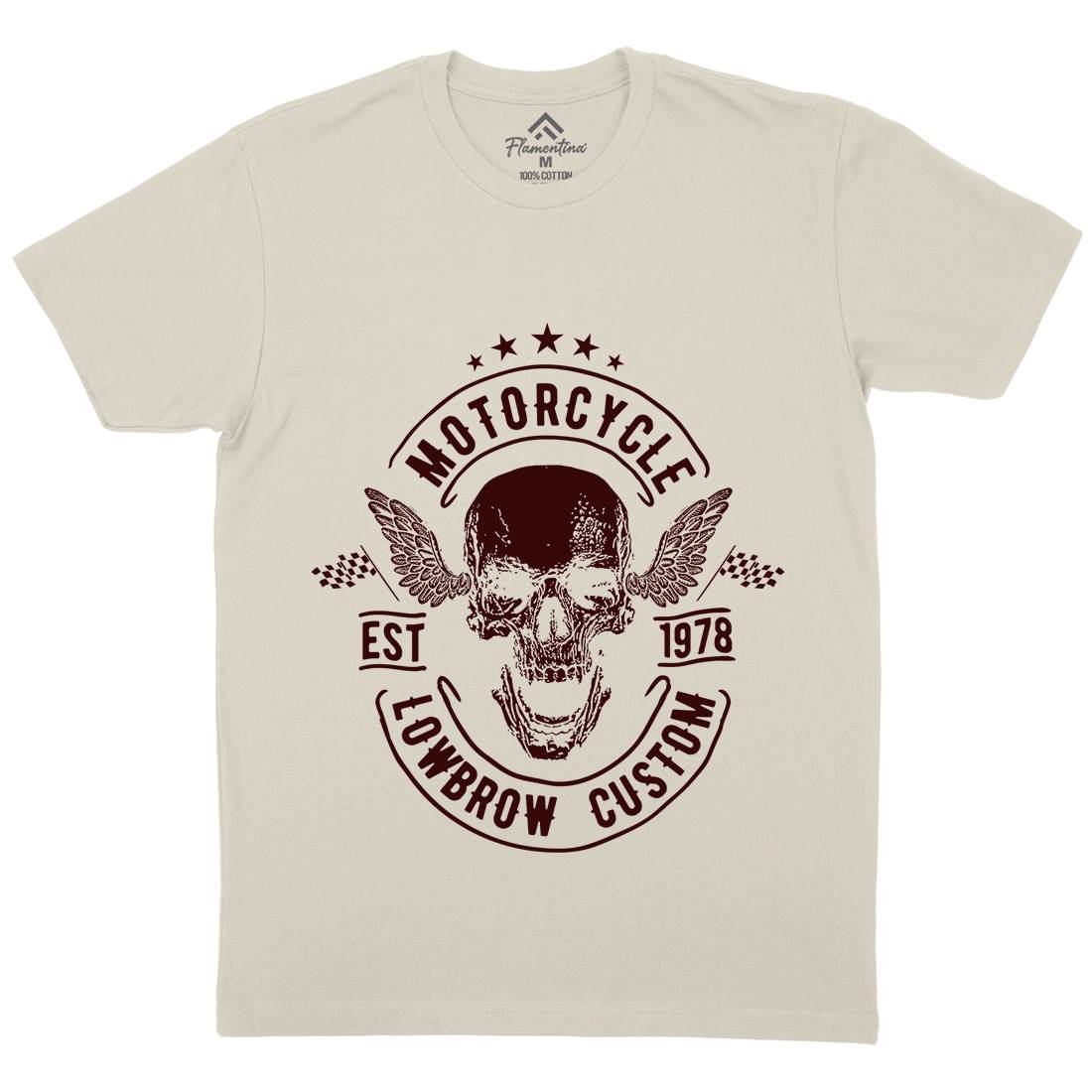 Lowbrow Custom Mens Organic Crew Neck T-Shirt Motorcycles C964