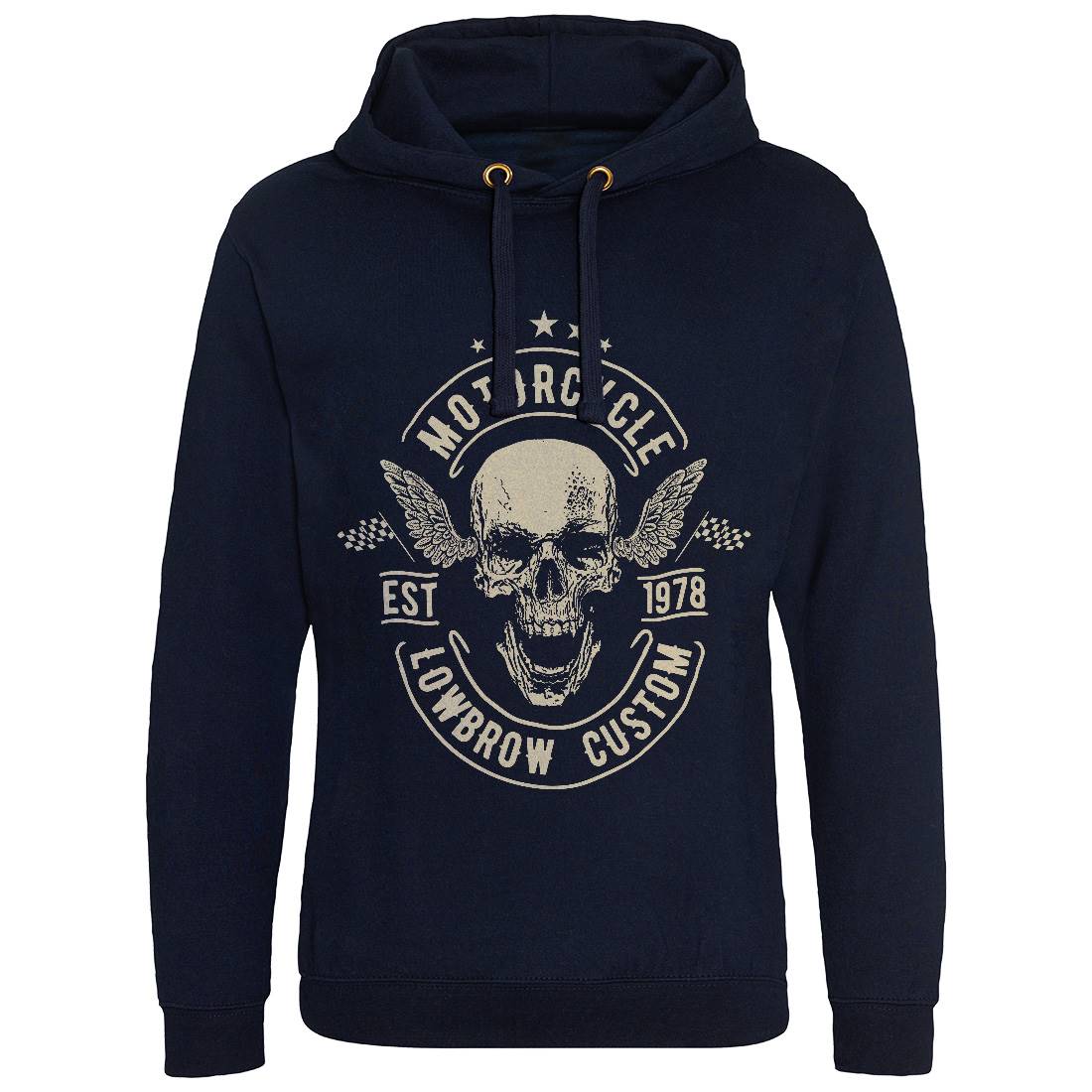 Lowbrow Custom Mens Hoodie Without Pocket Motorcycles C964