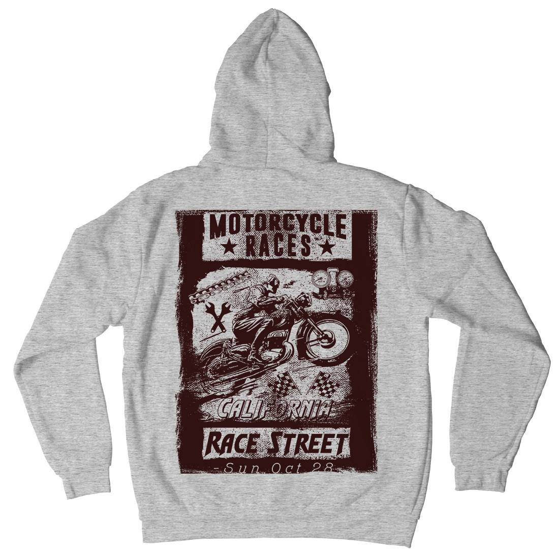 Races Mens Hoodie With Pocket Motorcycles C966
