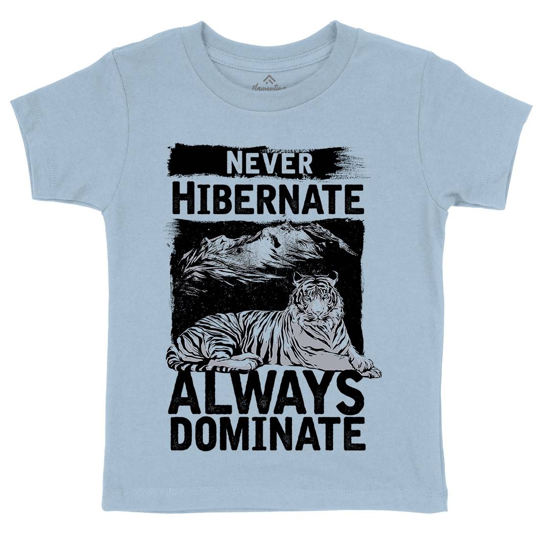 Never Hibernate Kids Crew Neck T-Shirt Nature C968