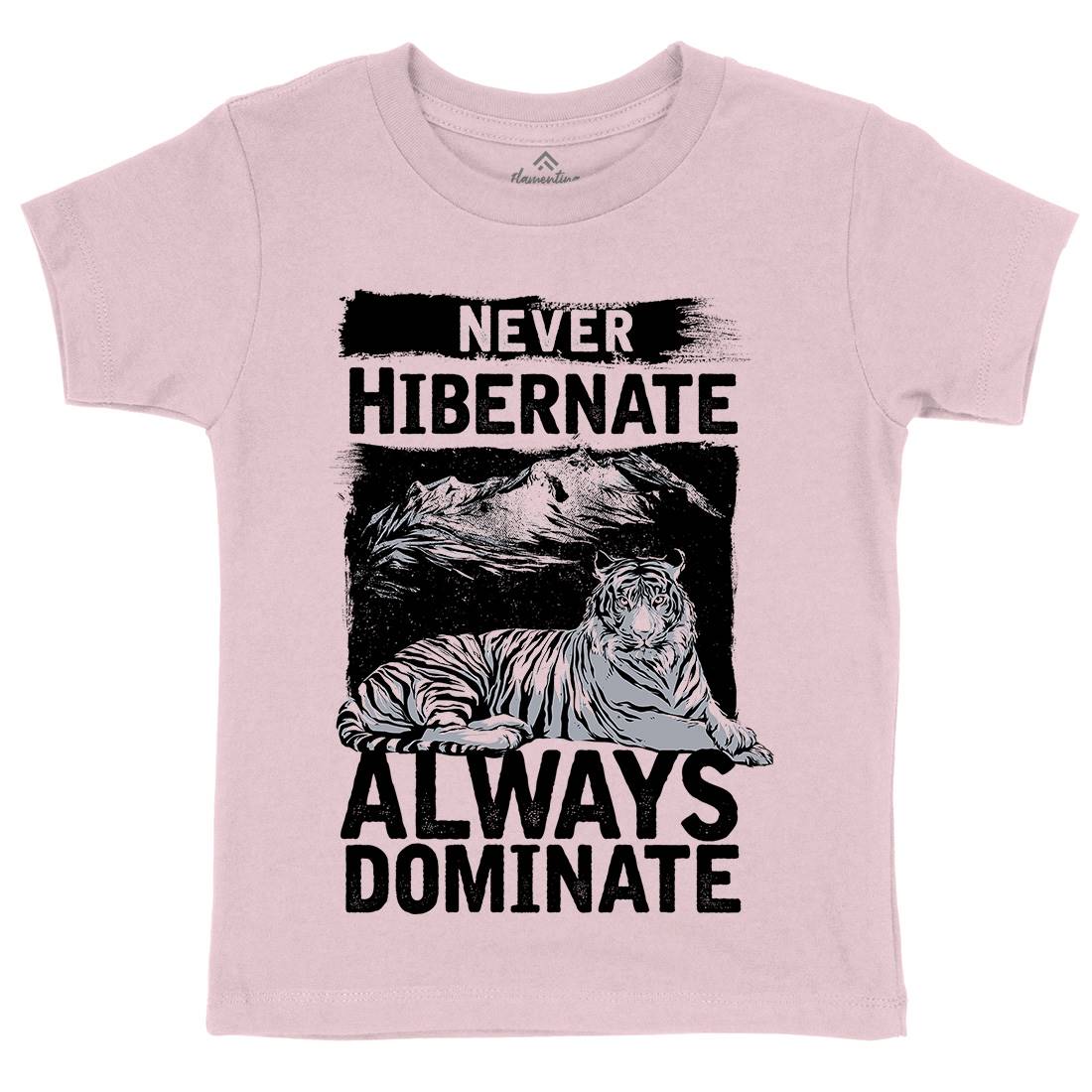 Never Hibernate Kids Crew Neck T-Shirt Nature C968