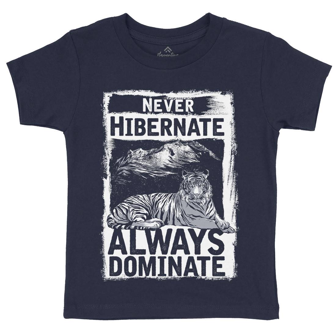 Never Hibernate Kids Crew Neck T-Shirt Nature C968