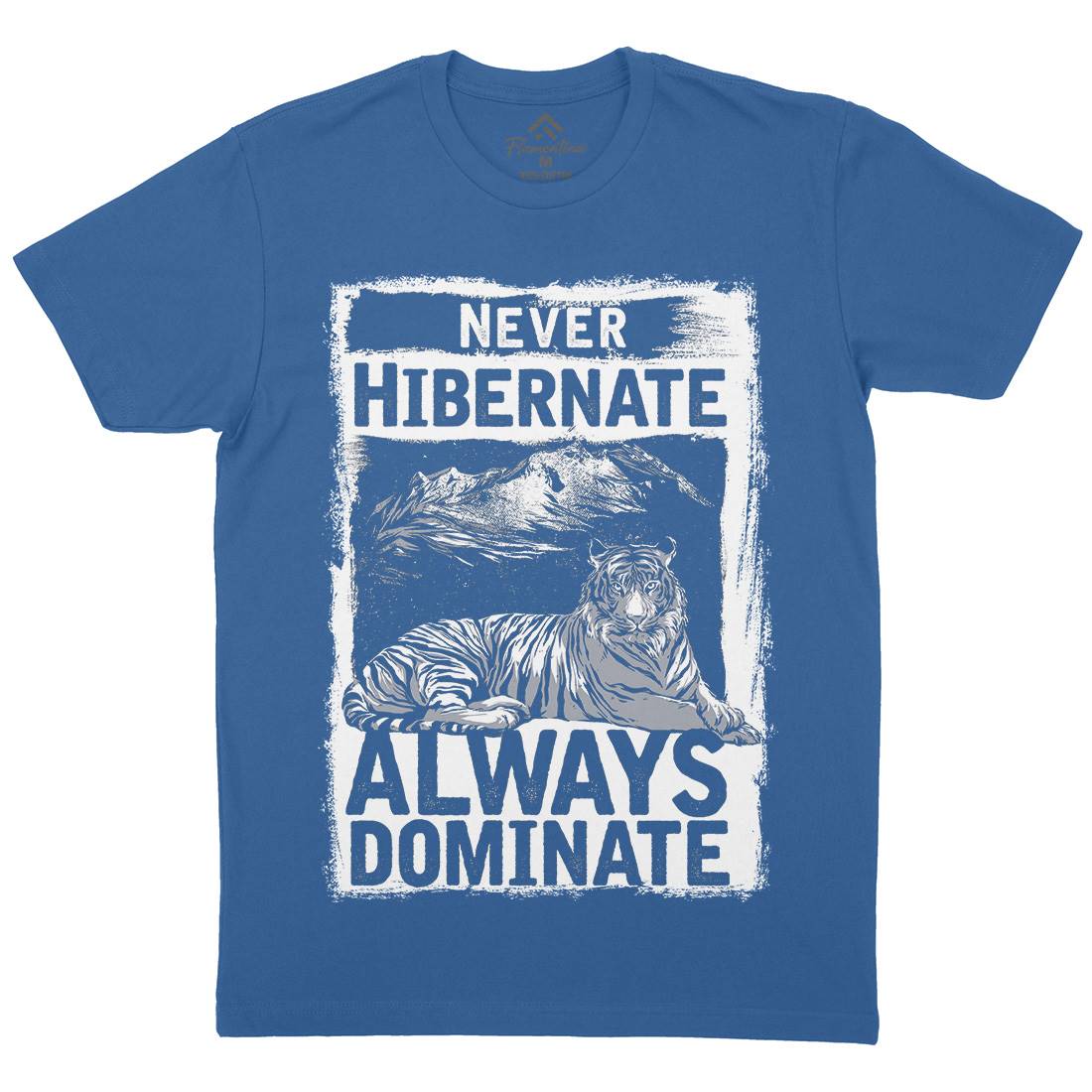 Never Hibernate Mens Crew Neck T-Shirt Nature C968