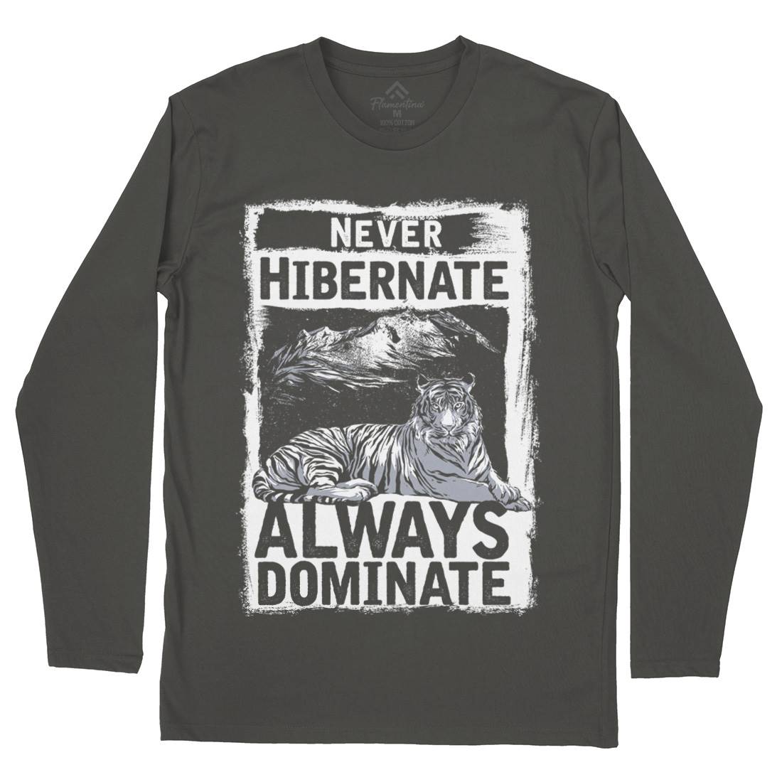 Never Hibernate Mens Long Sleeve T-Shirt Nature C968