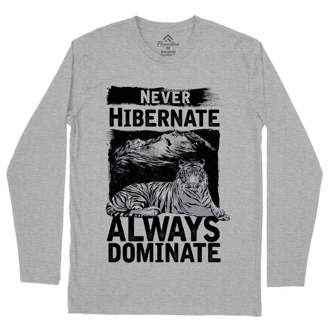 Never Hibernate Mens Long Sleeve T-Shirt Nature C968