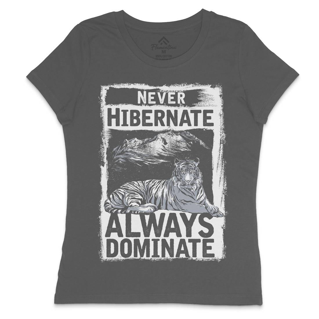 Never Hibernate Womens Crew Neck T-Shirt Nature C968