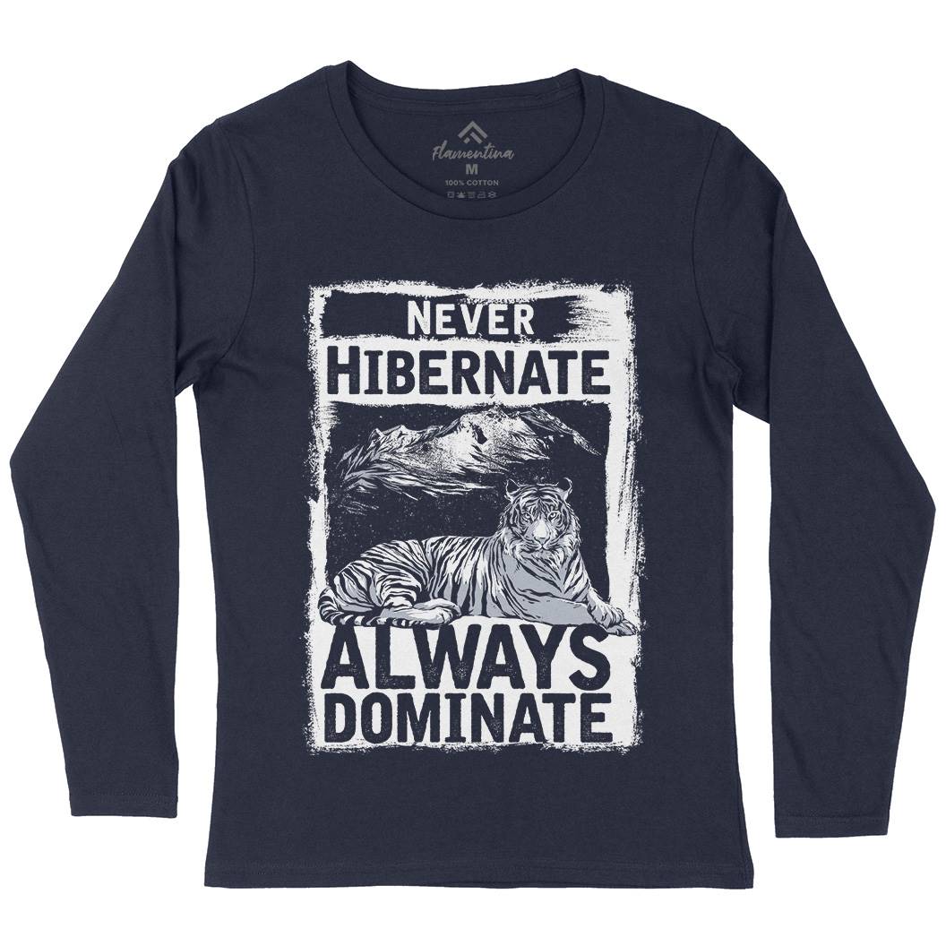 Never Hibernate Womens Long Sleeve T-Shirt Nature C968