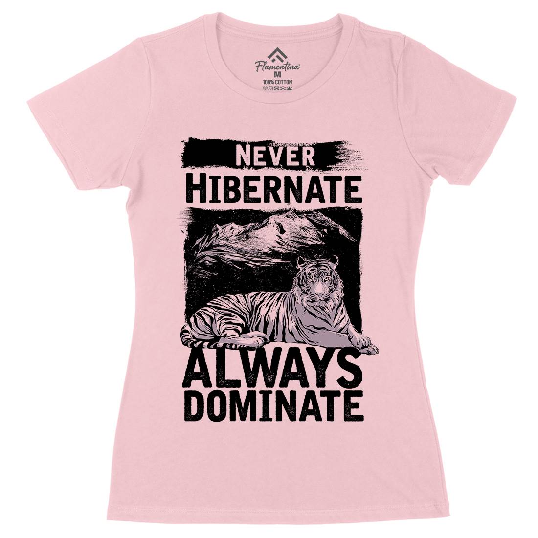 Never Hibernate Womens Organic Crew Neck T-Shirt Nature C968