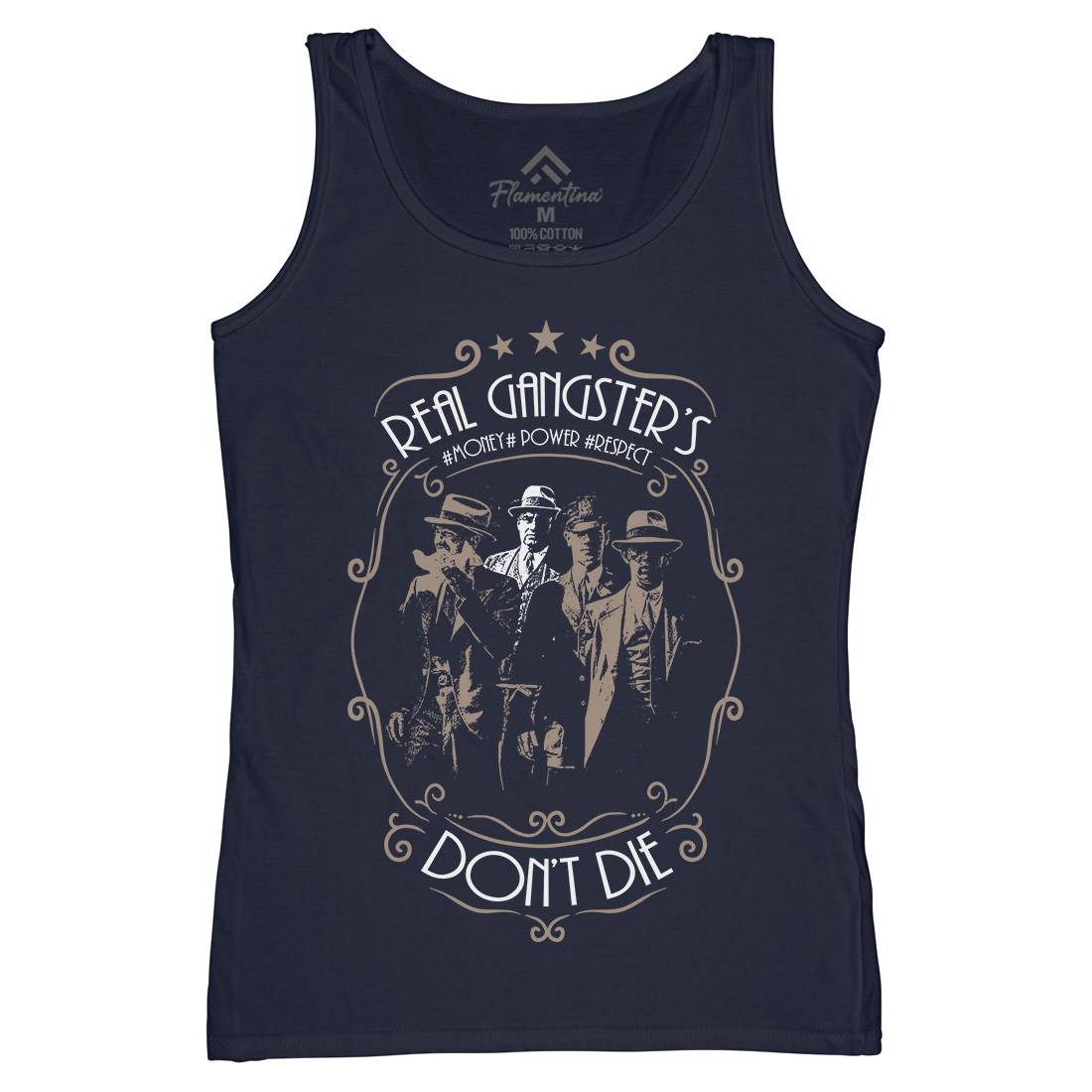 Real Gangster&#39;s Don&#39;t Die Womens Organic Tank Top Vest Retro C972