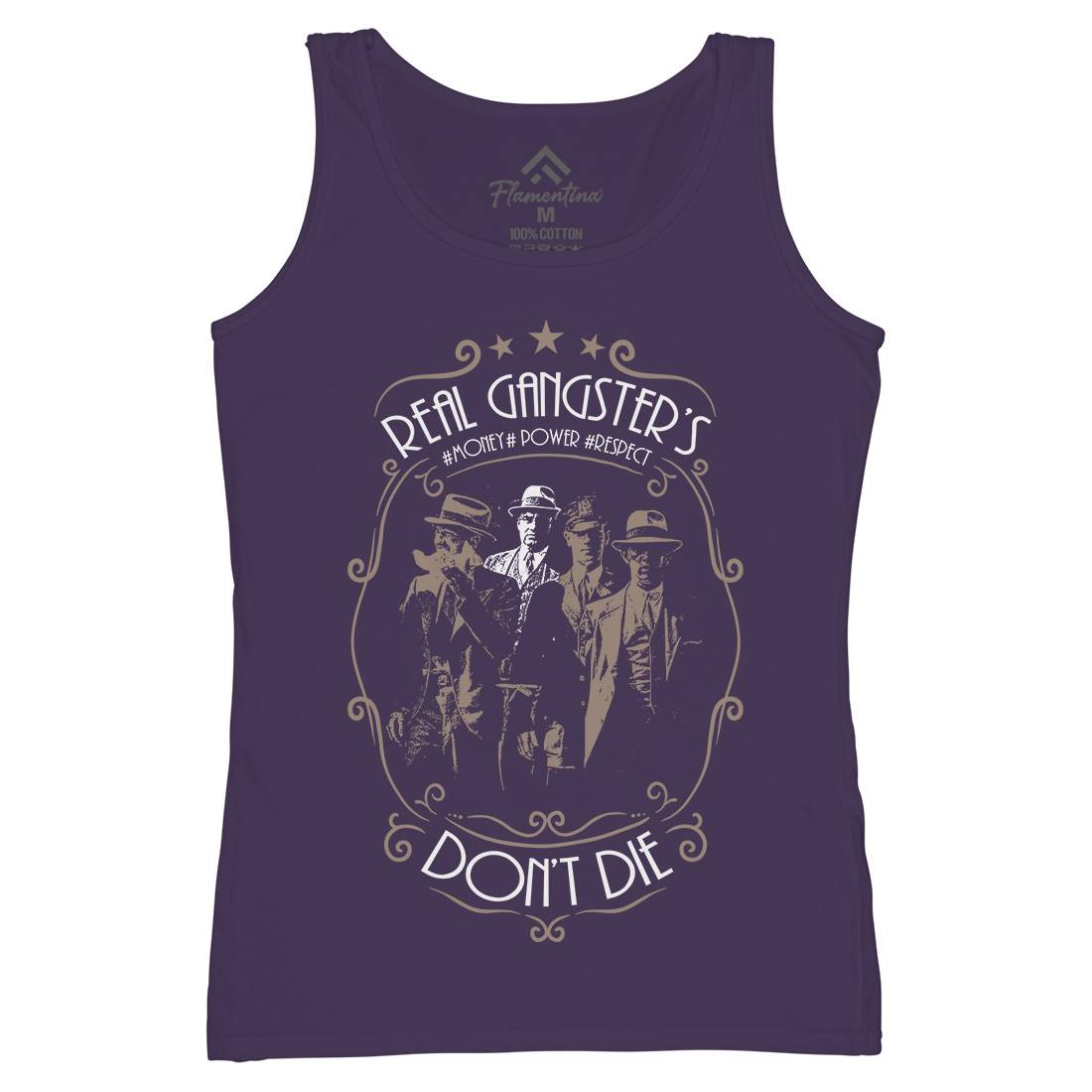 Real Gangster&#39;s Don&#39;t Die Womens Organic Tank Top Vest Retro C972