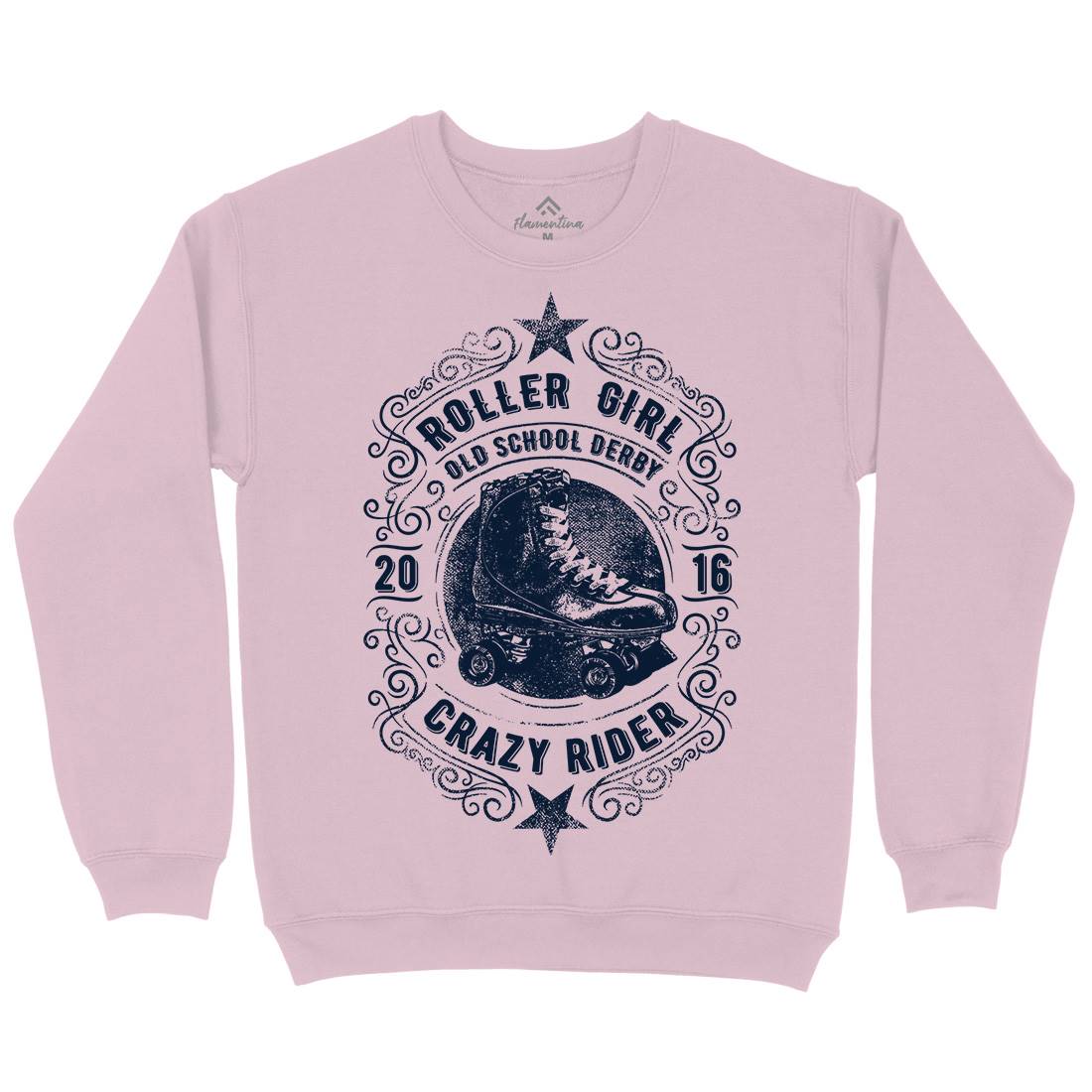 Roller Girl Kids Crew Neck Sweatshirt Skate C973
