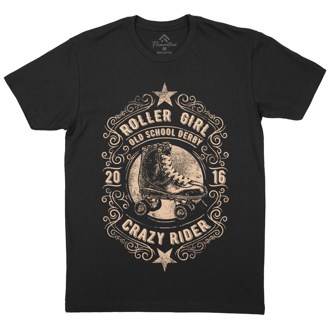 Roller Girl Mens Crew Neck T-Shirt Skate C973
