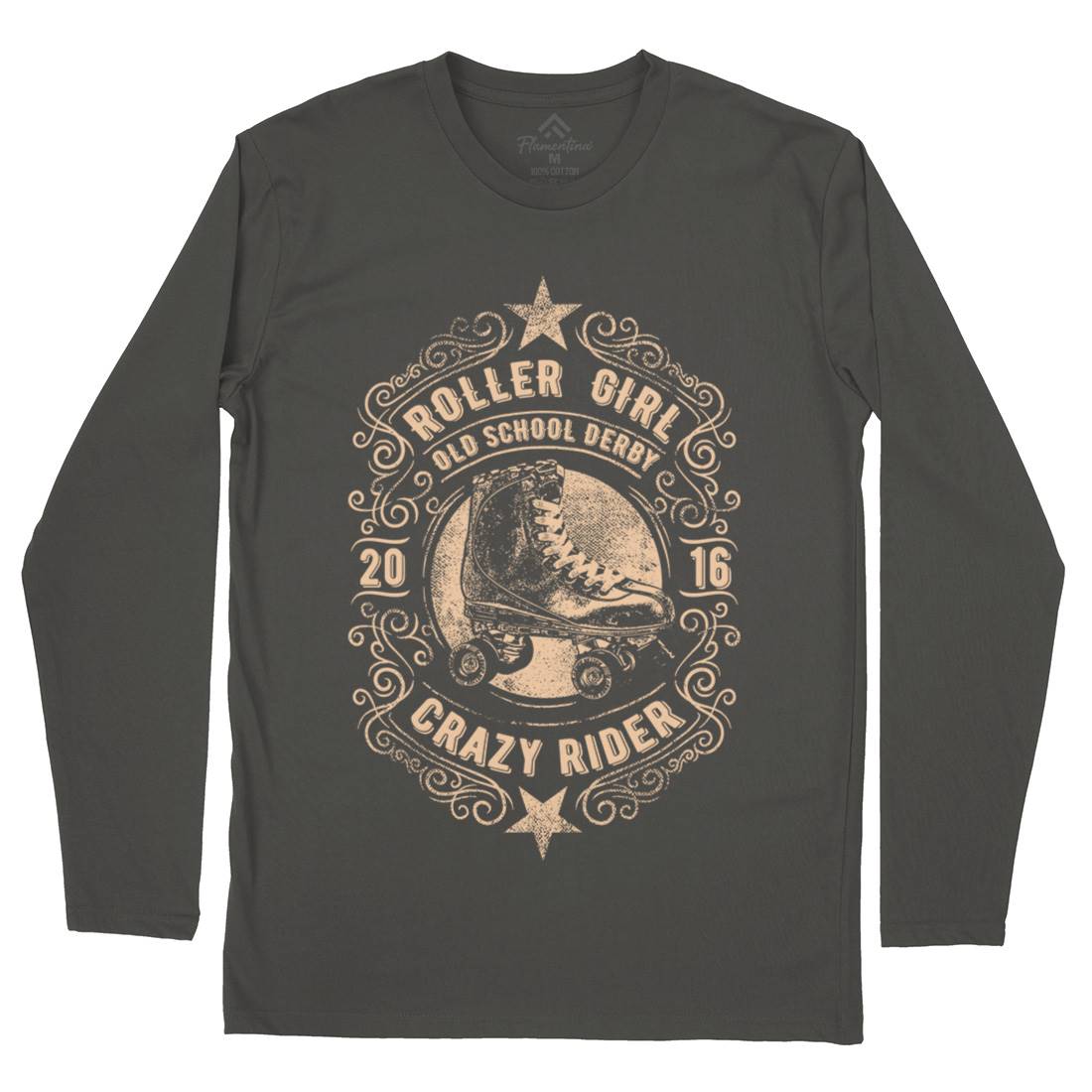 Roller Girl Mens Long Sleeve T-Shirt Skate C973