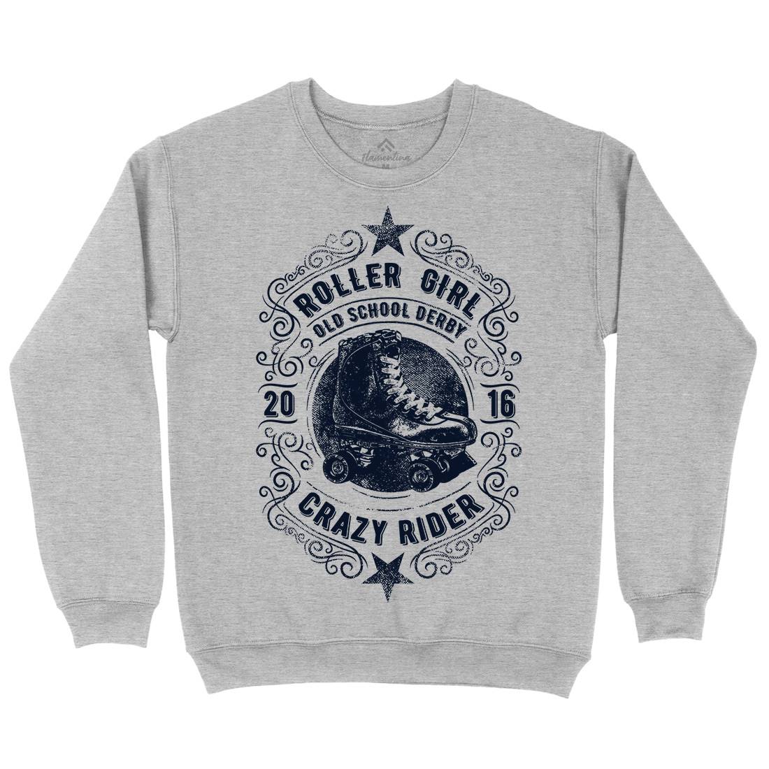 Roller Girl Kids Crew Neck Sweatshirt Skate C973
