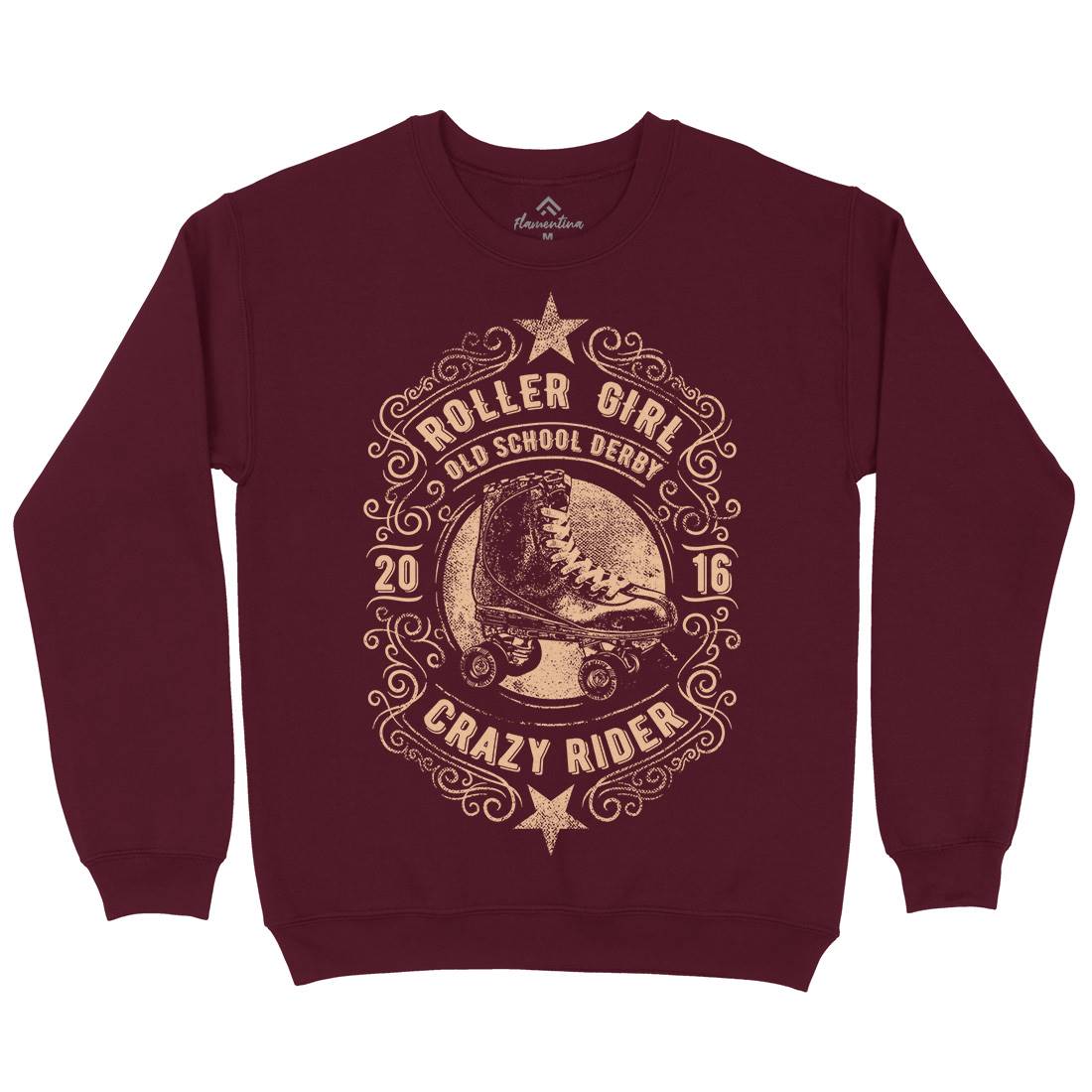Roller Girl Mens Crew Neck Sweatshirt Skate C973