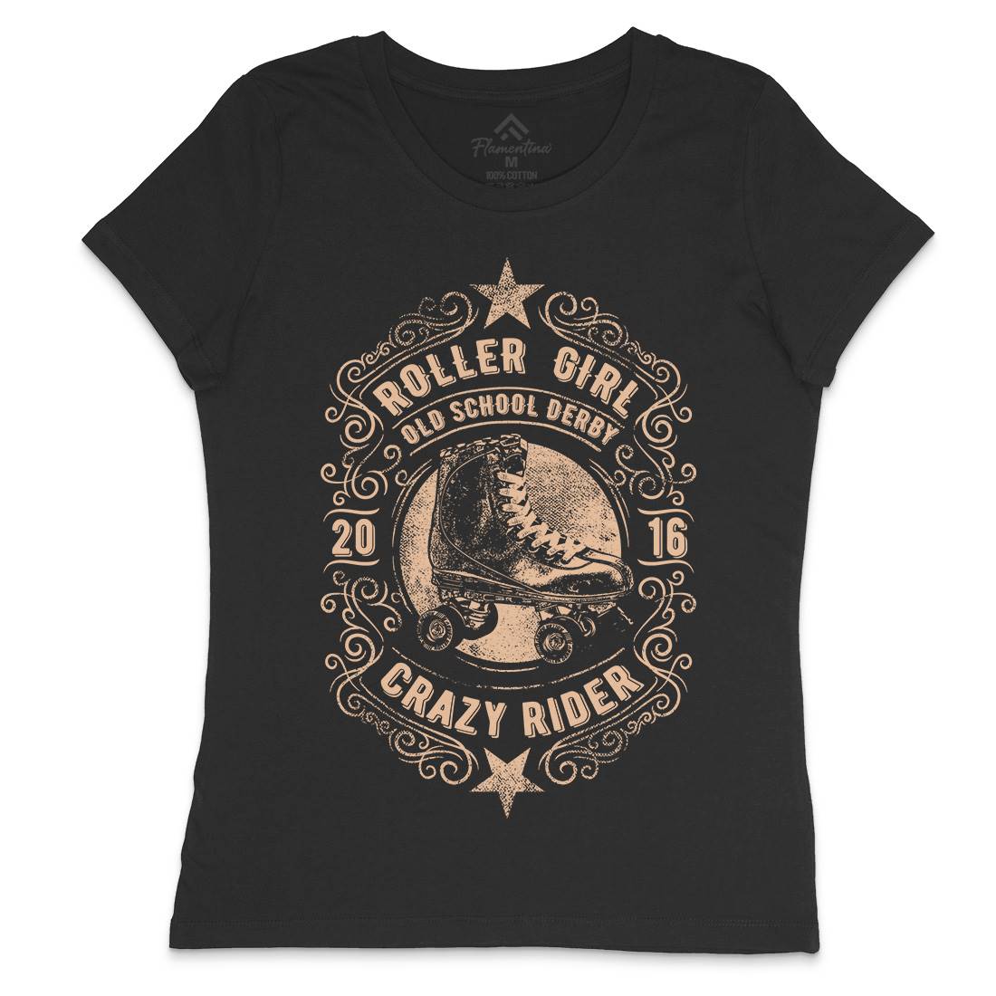 Roller Girl Womens Crew Neck T-Shirt Skate C973
