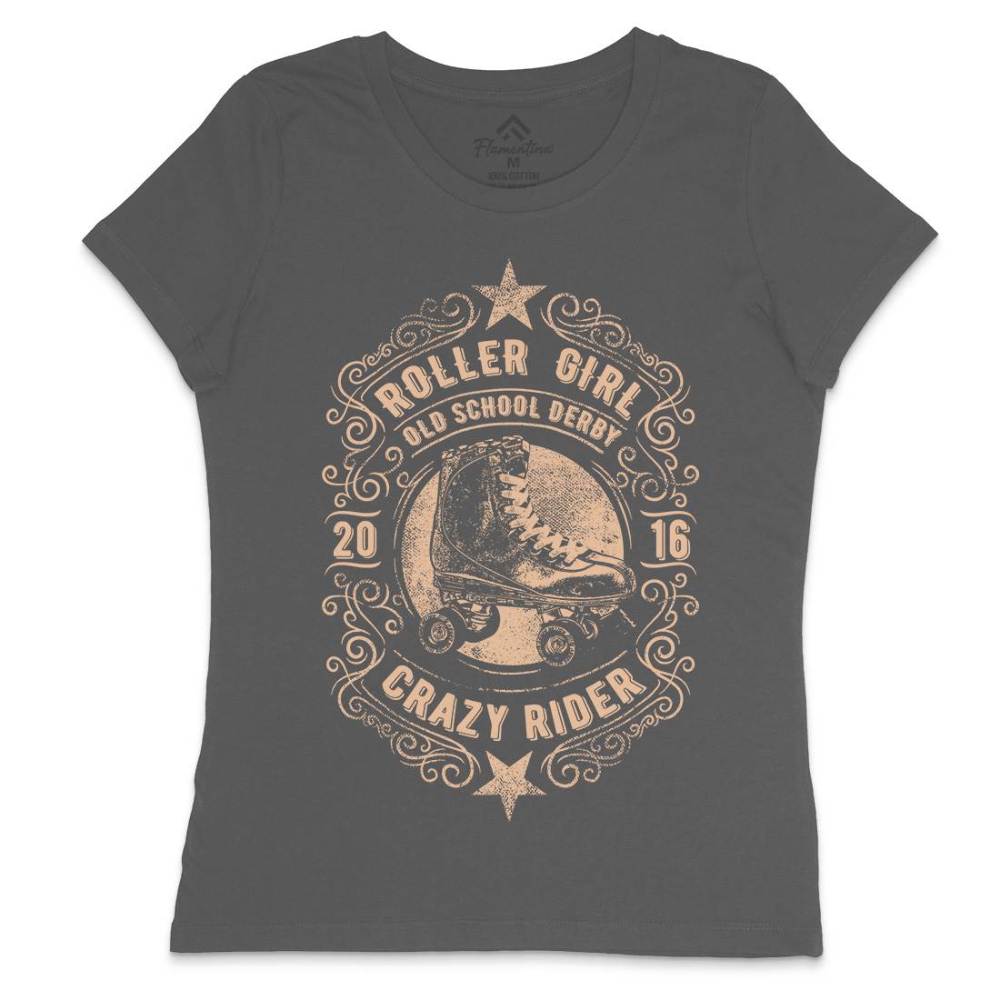 Roller Girl Womens Crew Neck T-Shirt Skate C973